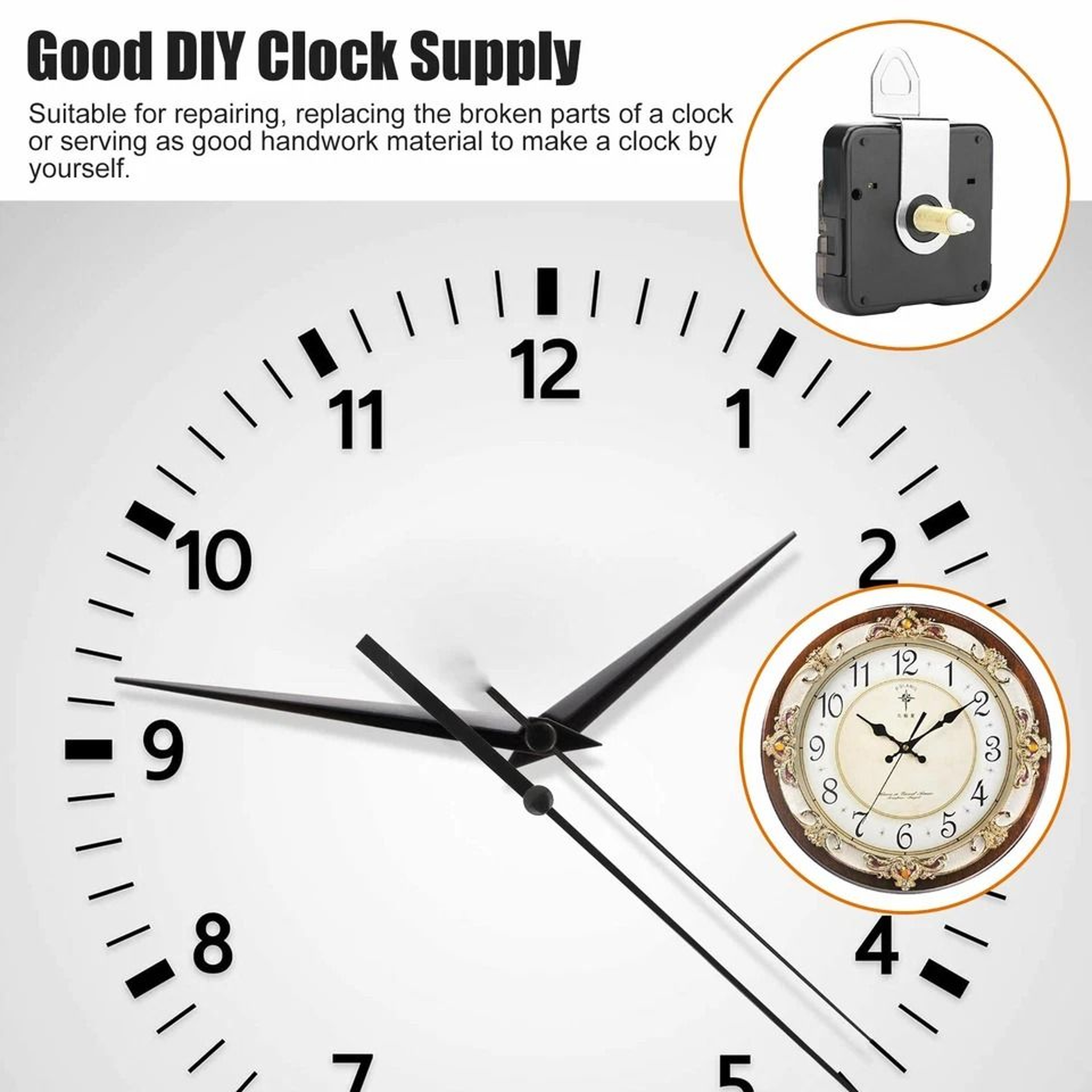 DIY Clock Movement Mechanism Kit Repair Hands  Parts For Clock Repairs And Creations 6