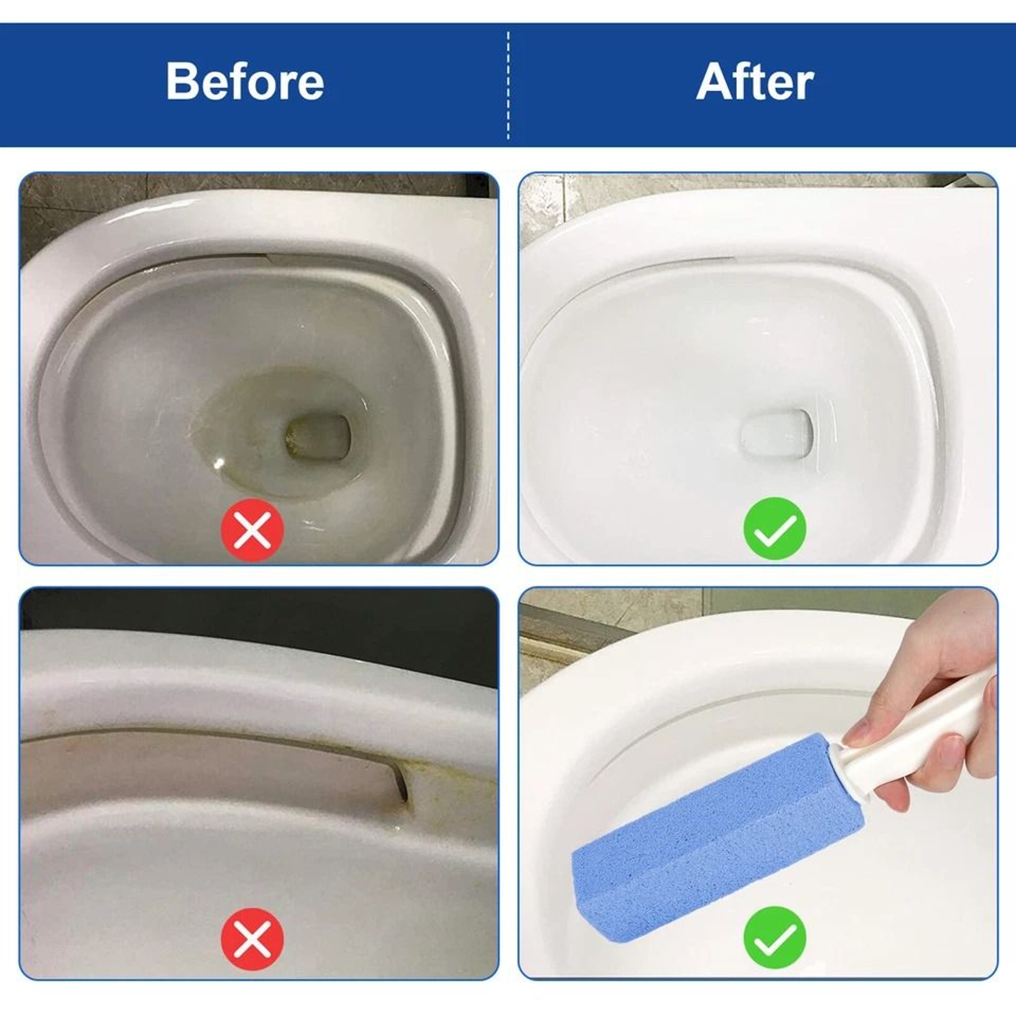 Heavy Duty Pumice Stone Toilet Scouring Tool With Handle Stubborn Stain Remover For Home Cleaning 5