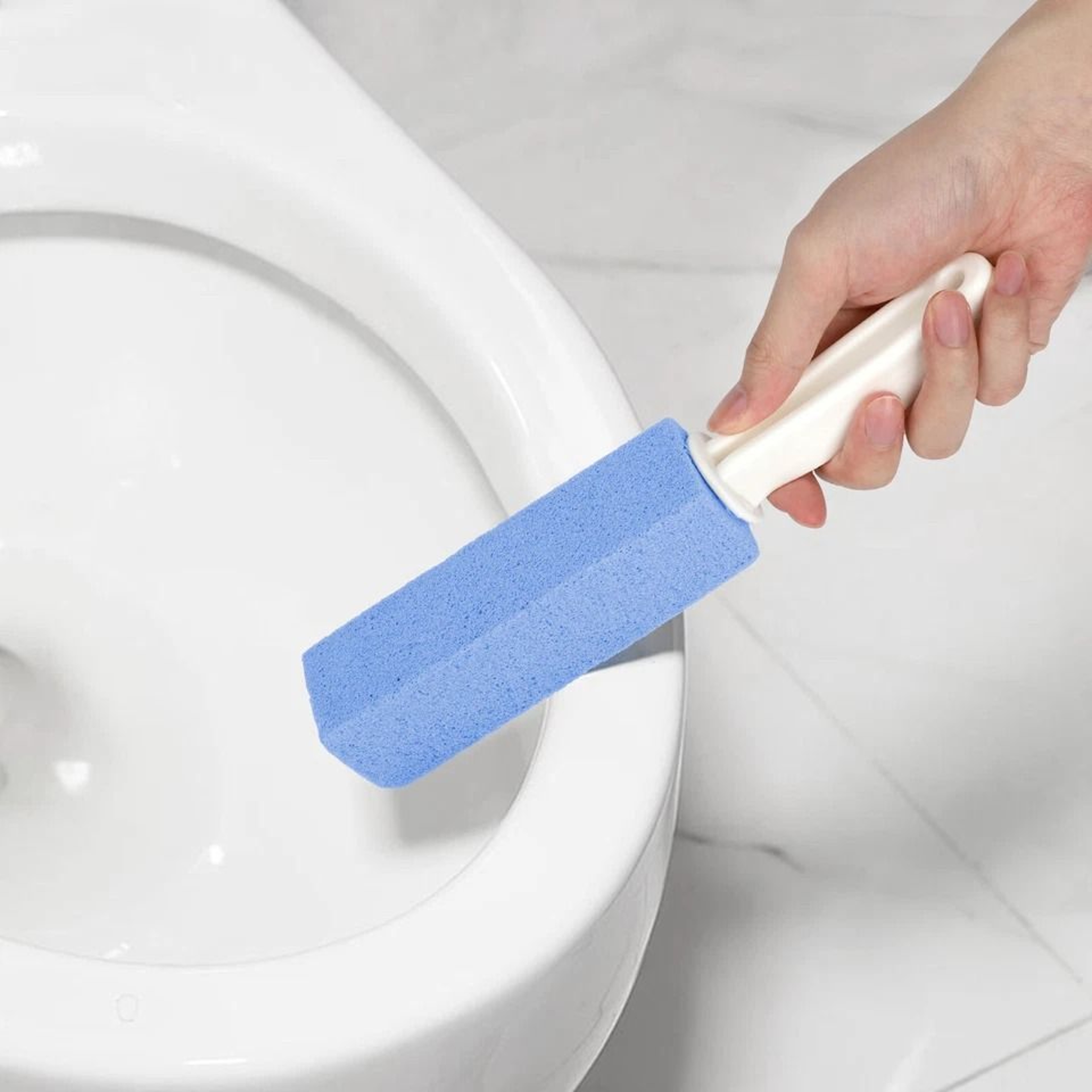 Heavy Duty Pumice Stone Toilet Scouring Tool With Handle Stubborn Stain Remover For Home Cleaning 0