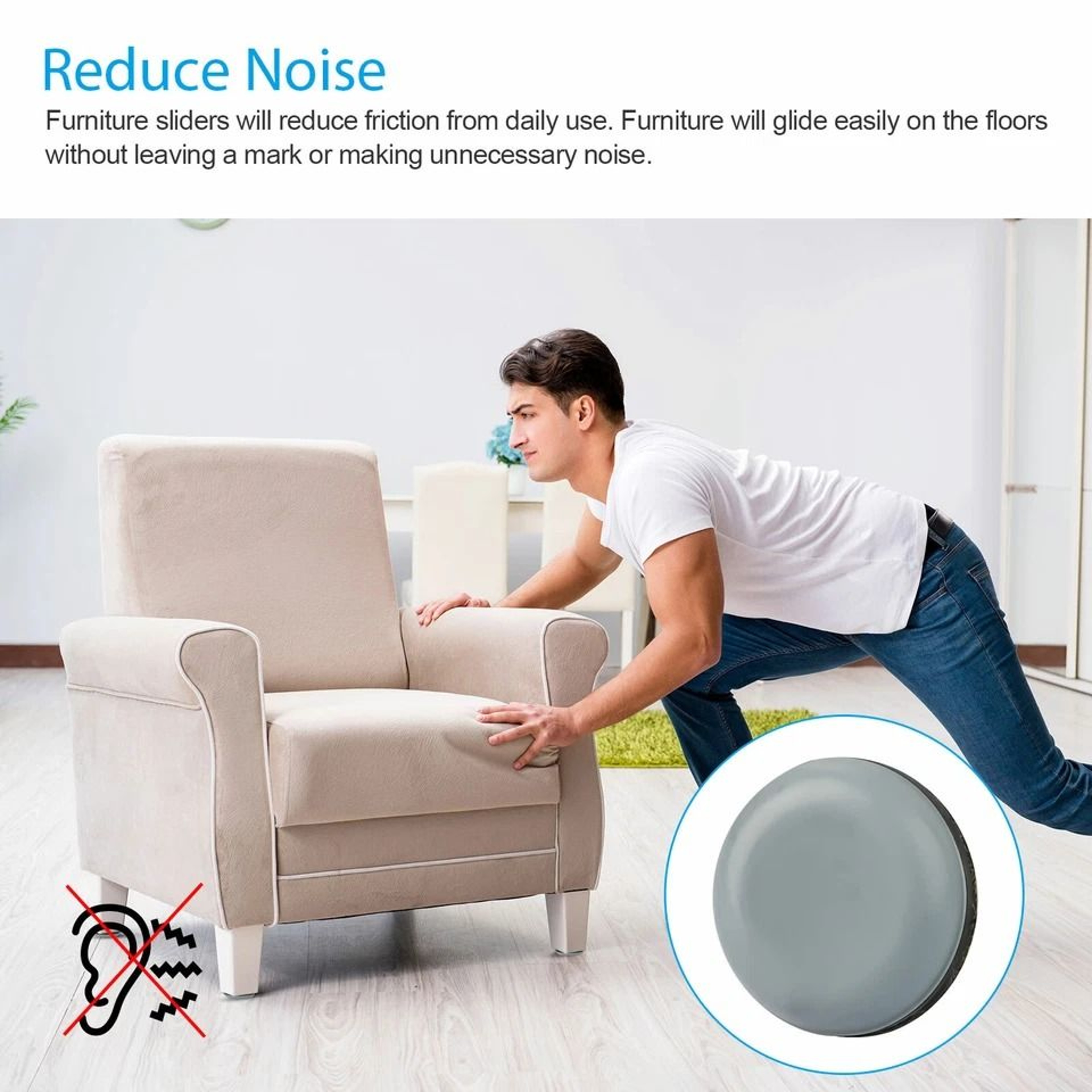 Adhesive Furniture Pads Glides Sliders Chair Leg Protectors For Floors Tables  More 6