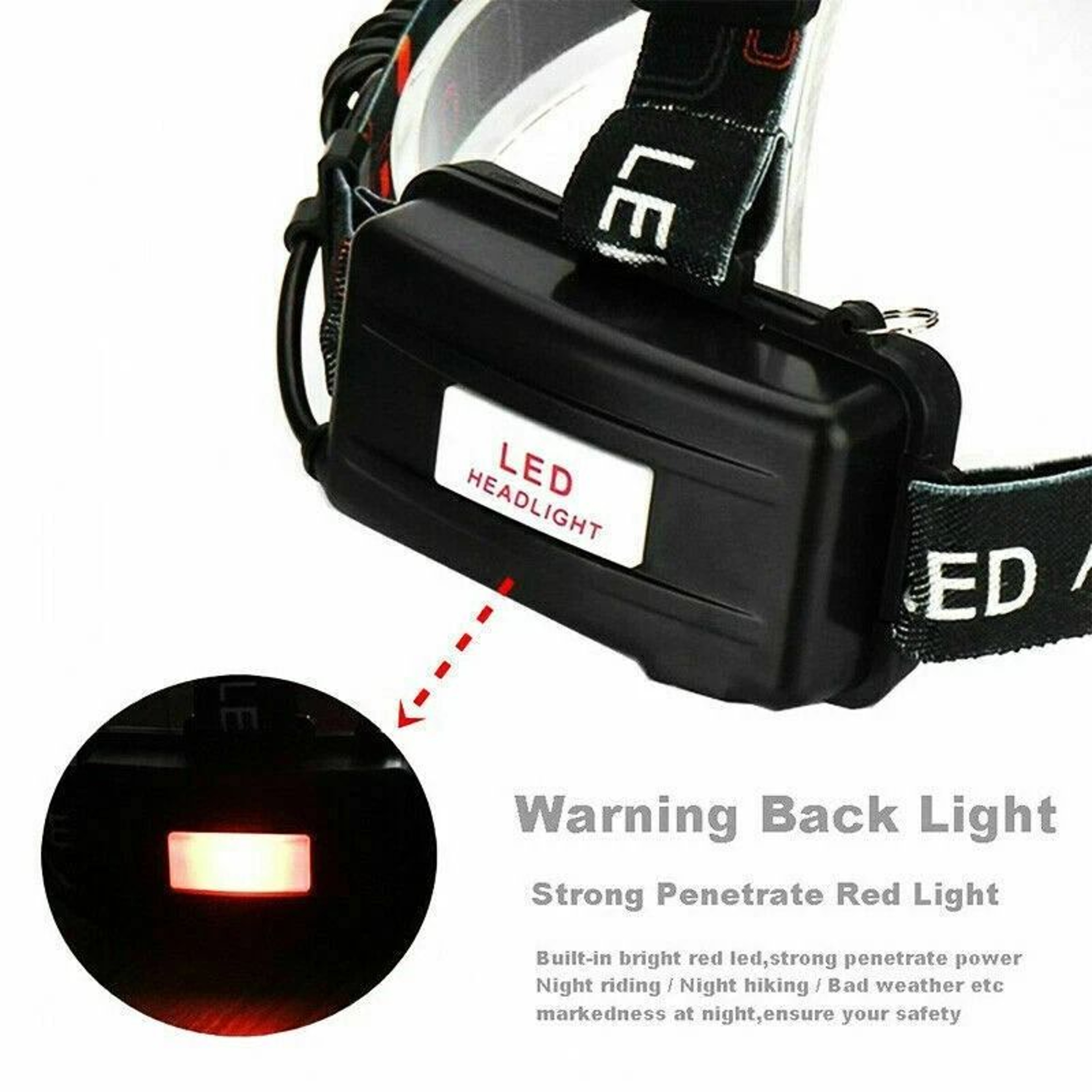 LED Headlamp Waterproof Rechargeable Work Light 2