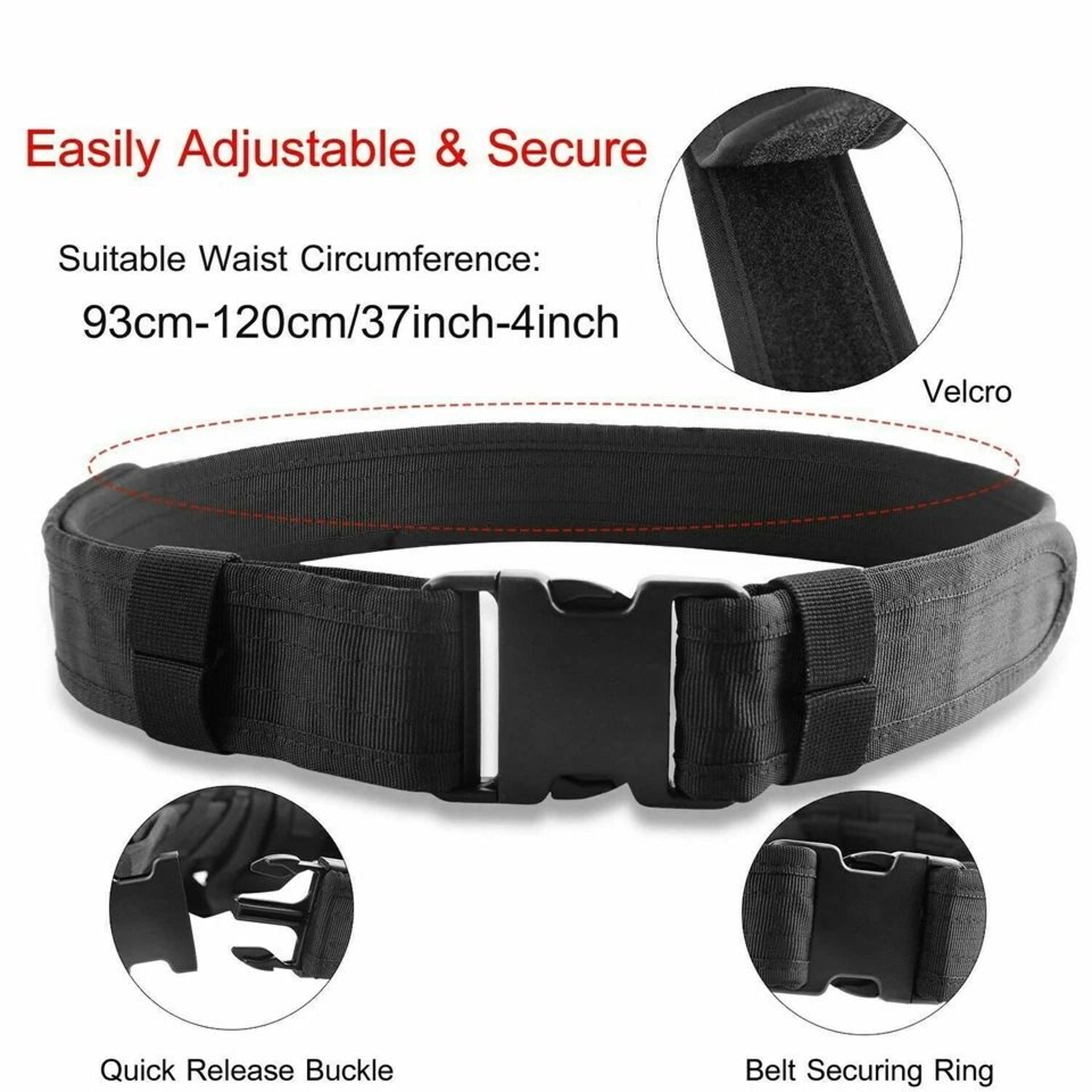 Tactical Duty Belt With Multi Pouch System For Police  Security 4