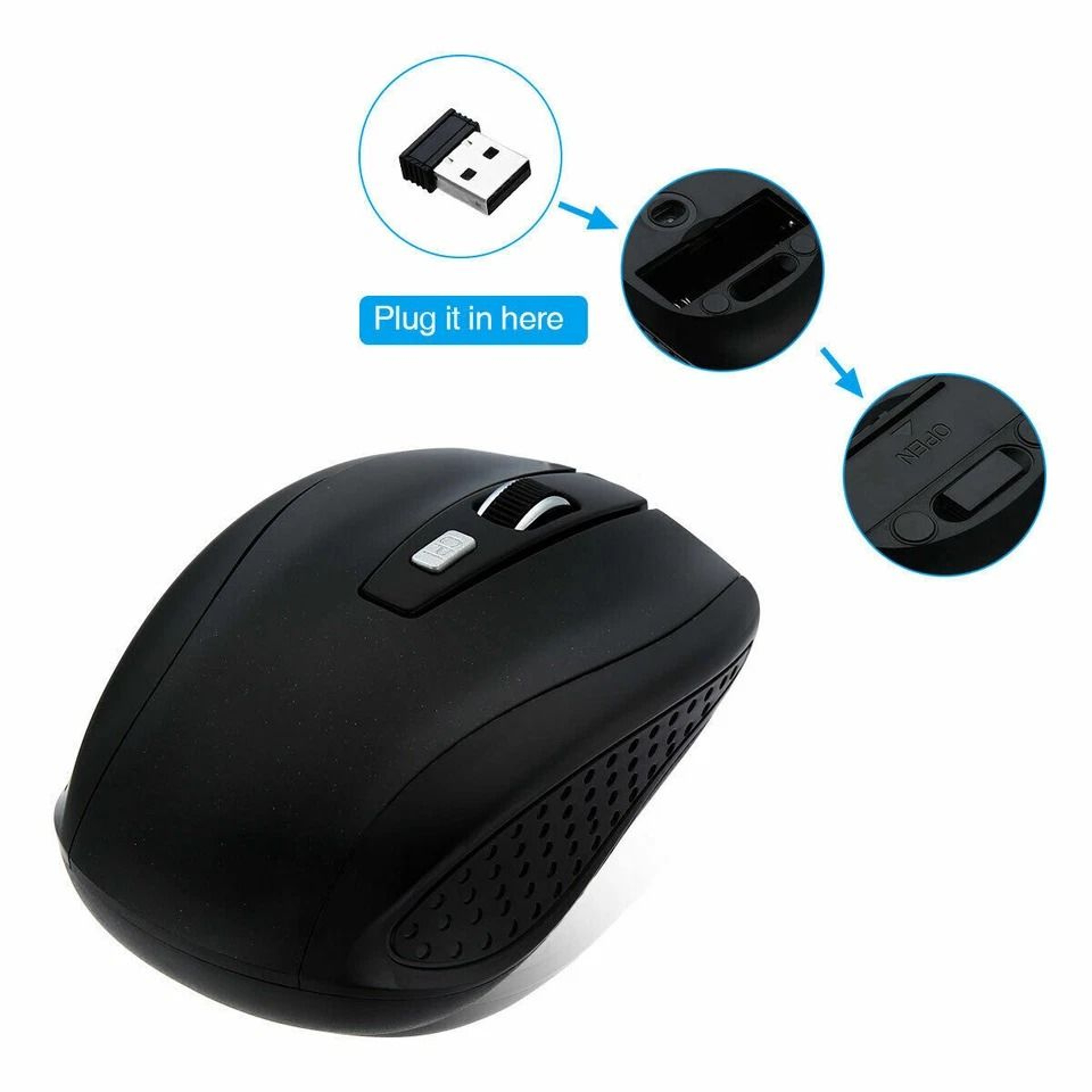 Wireless Optical Gaming Mouse Ergonomic Cordless USB Receiver For PC  Laptop 1