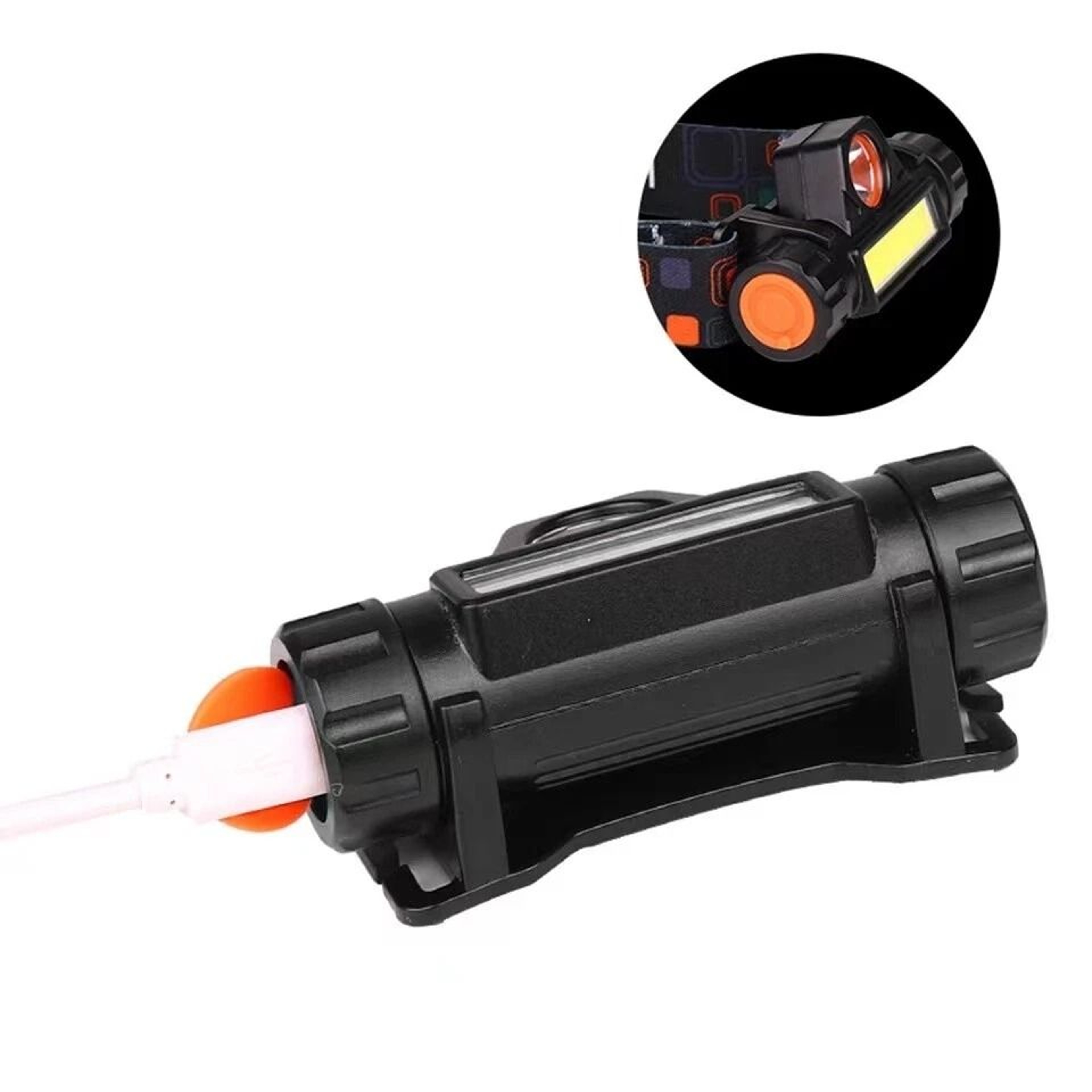 USB Rechargeable Waterproof LED Headlamp Durable Rechargeable  Powerful LED Flashlight For Outdoor  7