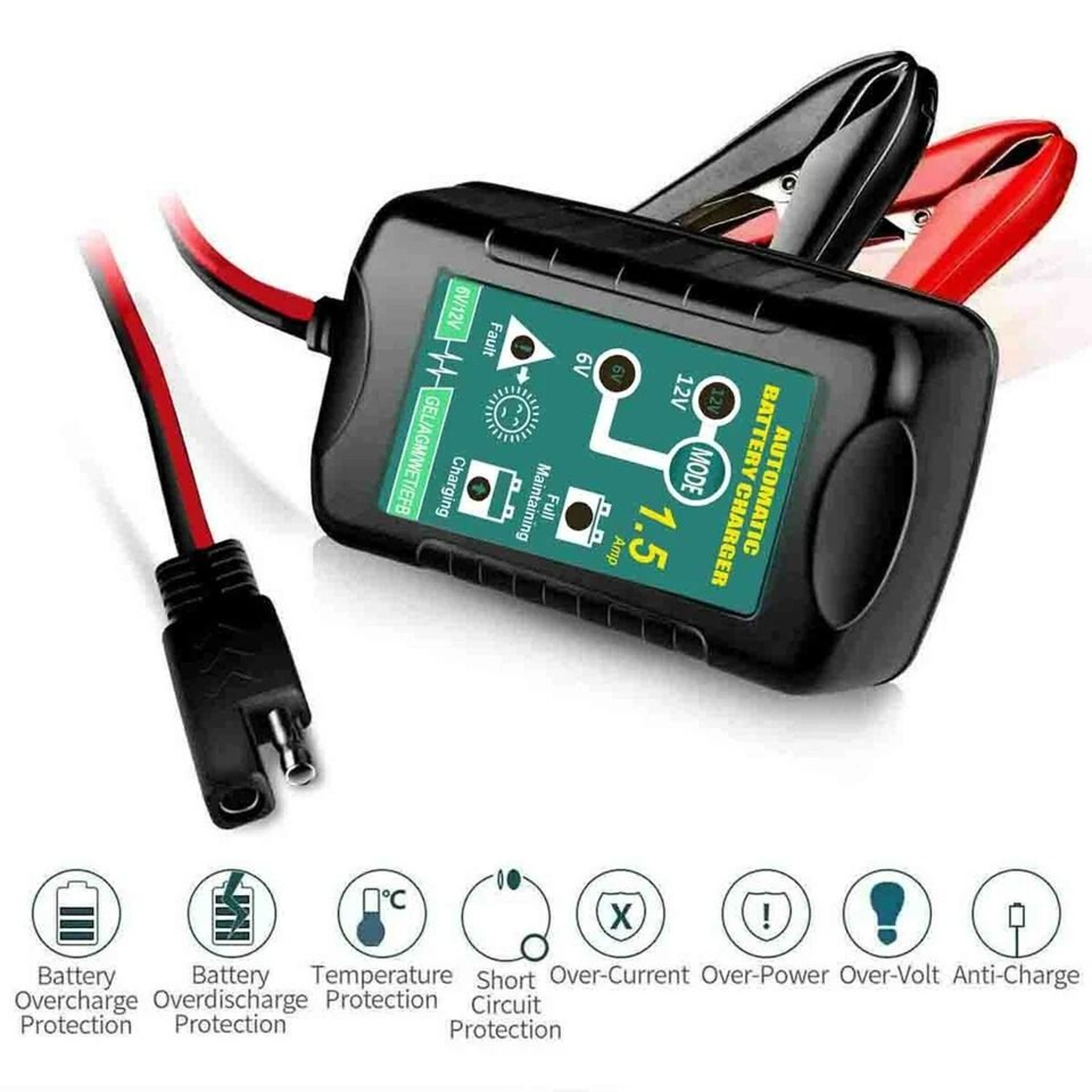 Auto Trickle Charger Maintainer For Wet Gel  AGM Batteries 3