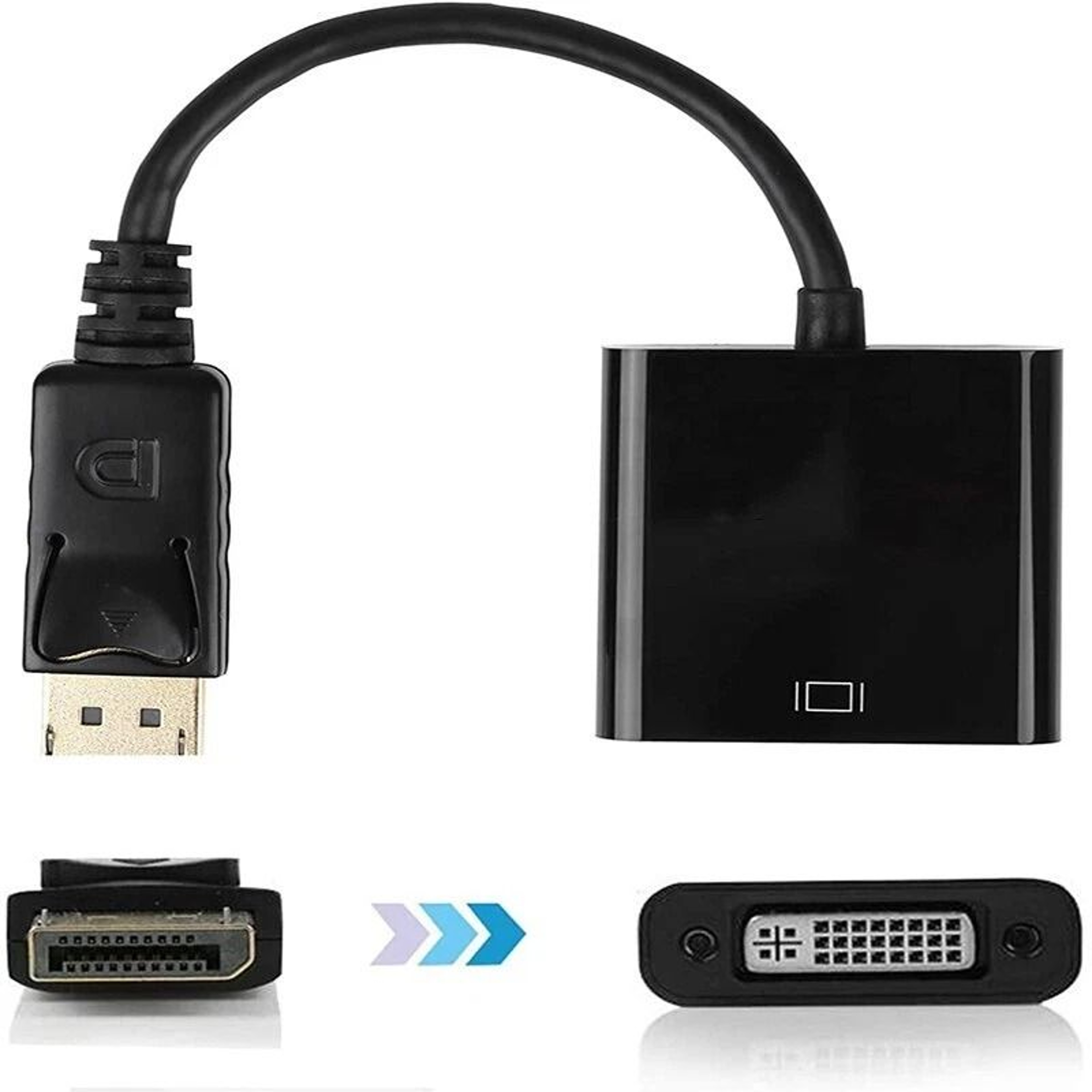 Display Port To DVI Adapter Cable For Laptop 1