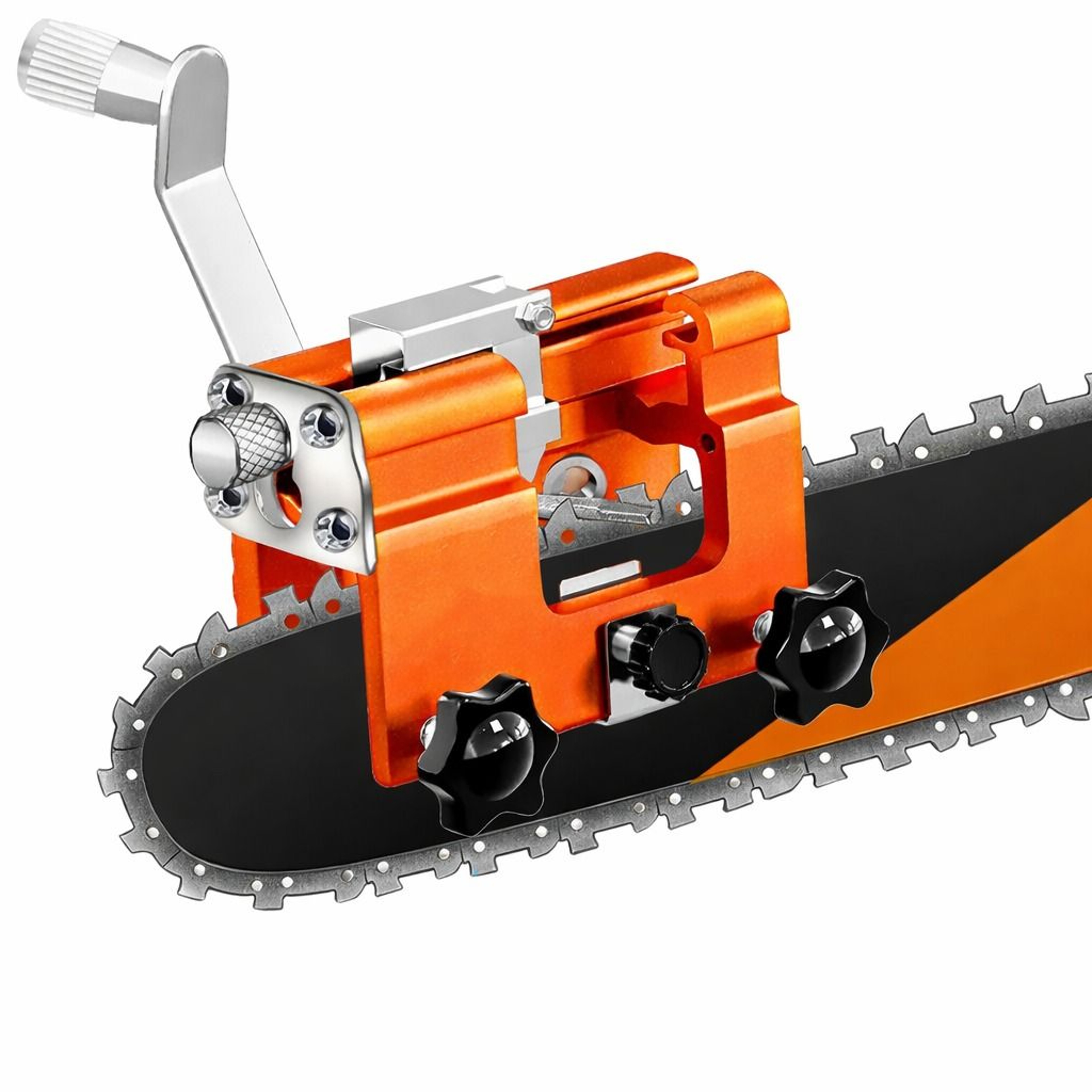 Portable Chainsaw Chain Sharpening Jig With Hand Crank  Sharpening Tool Set 0