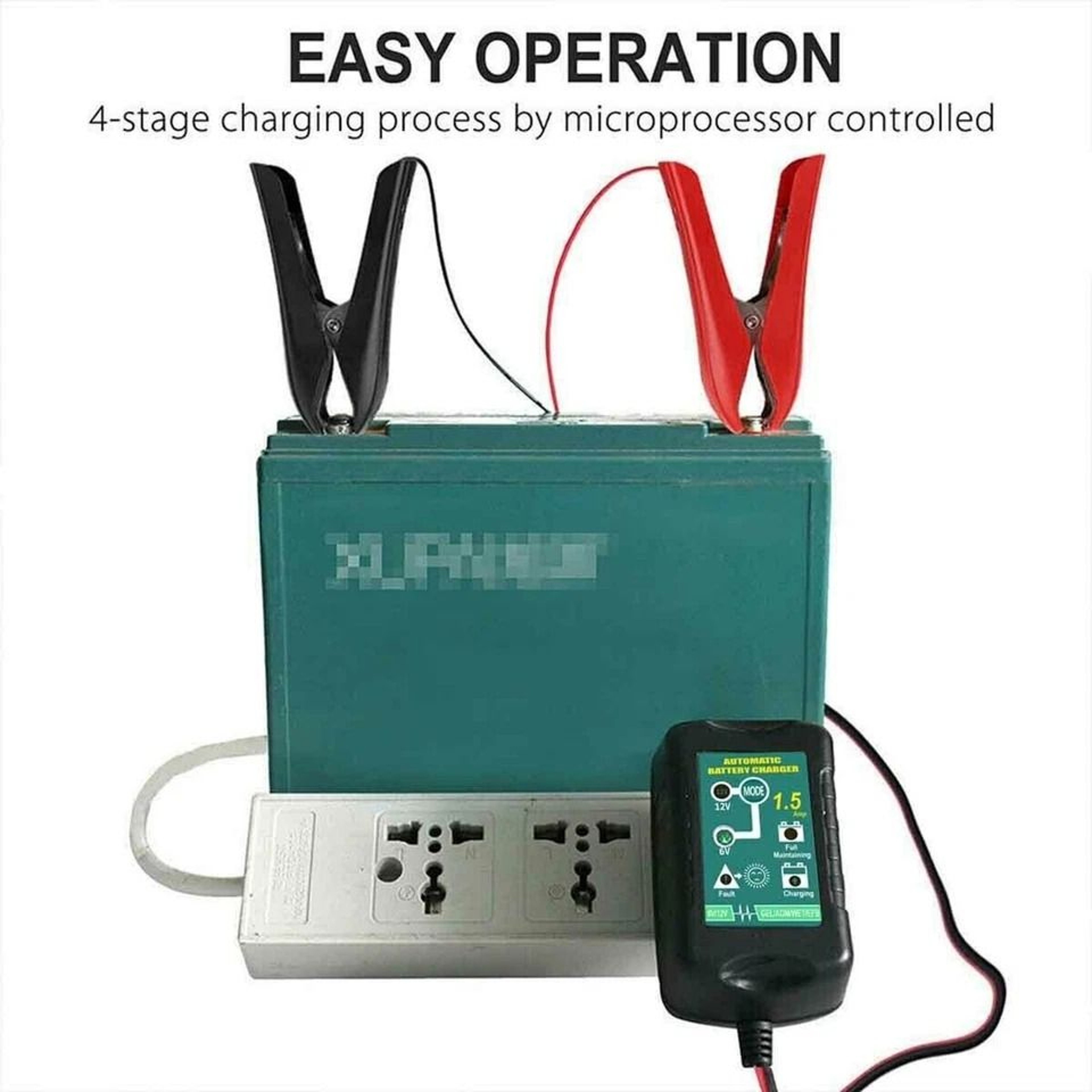 Automatic Battery Charger Maintainer Trickle  Float Mode For Motorcycle Car And ATV Smart Charging 7