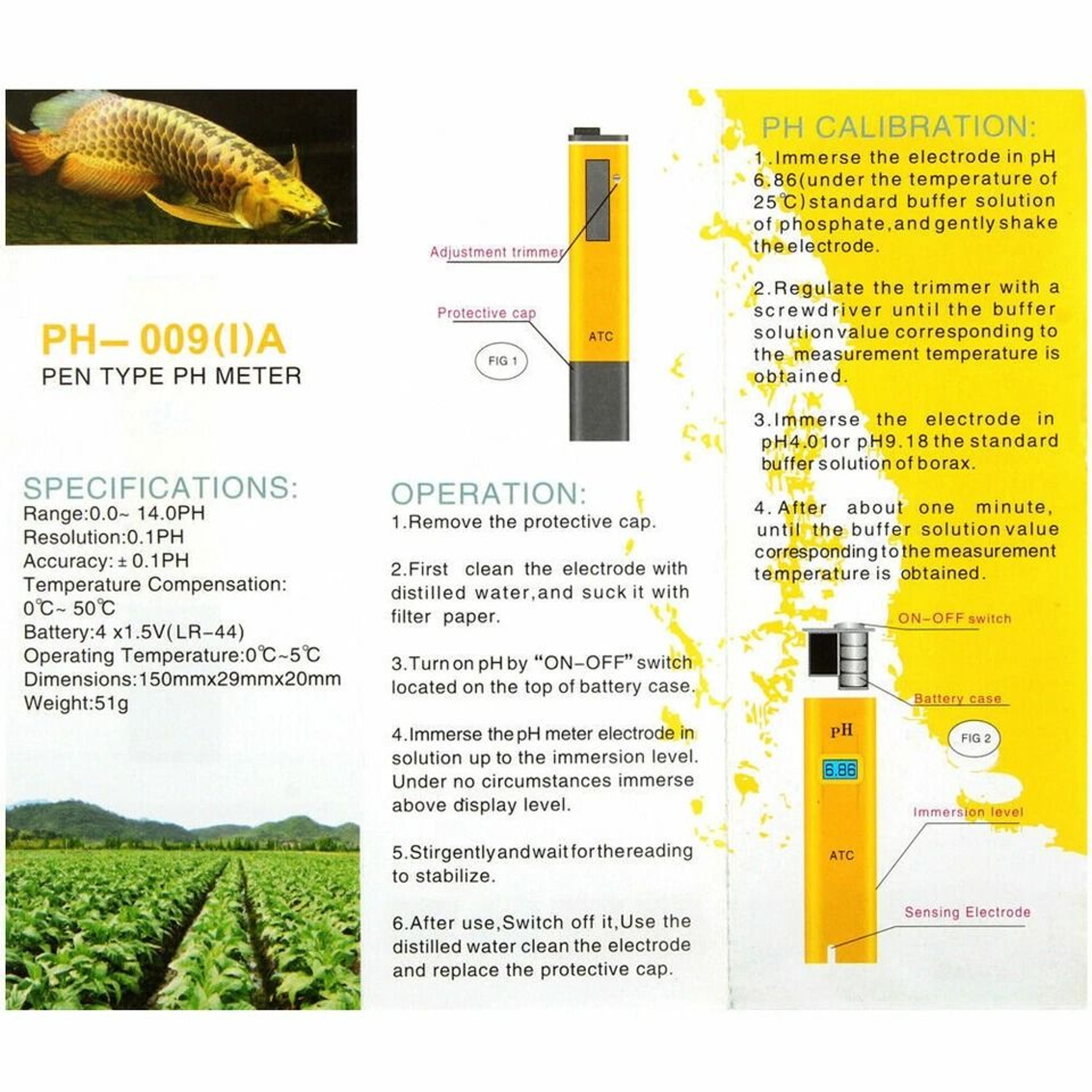 Digital Electric PH Meter LCD Tester For Hydroponics  Aquarium Water Accurate PH Test Pen 2
