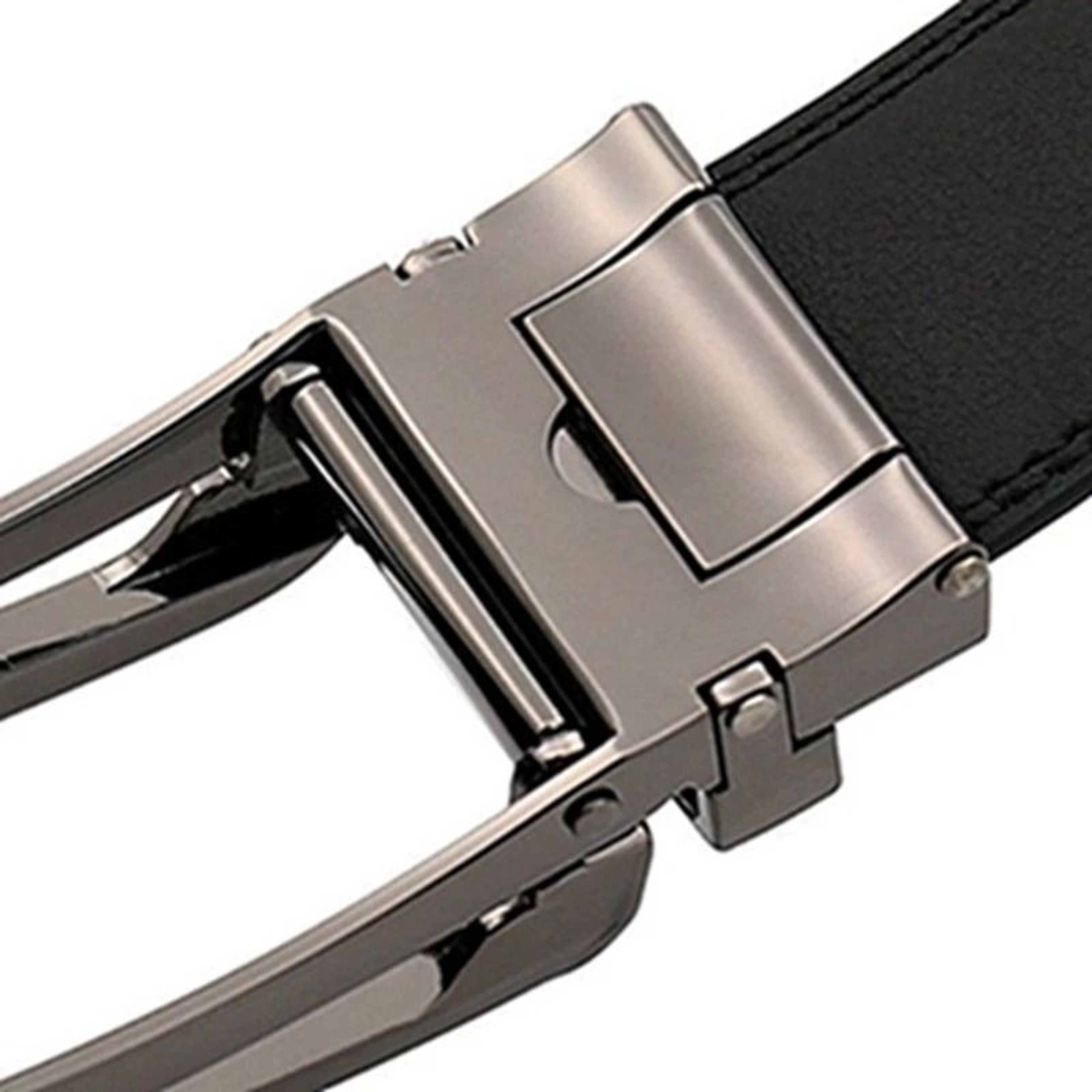 Mens Leather Automatic Buckle Belt Durable Click Lock Fashion Belt 1