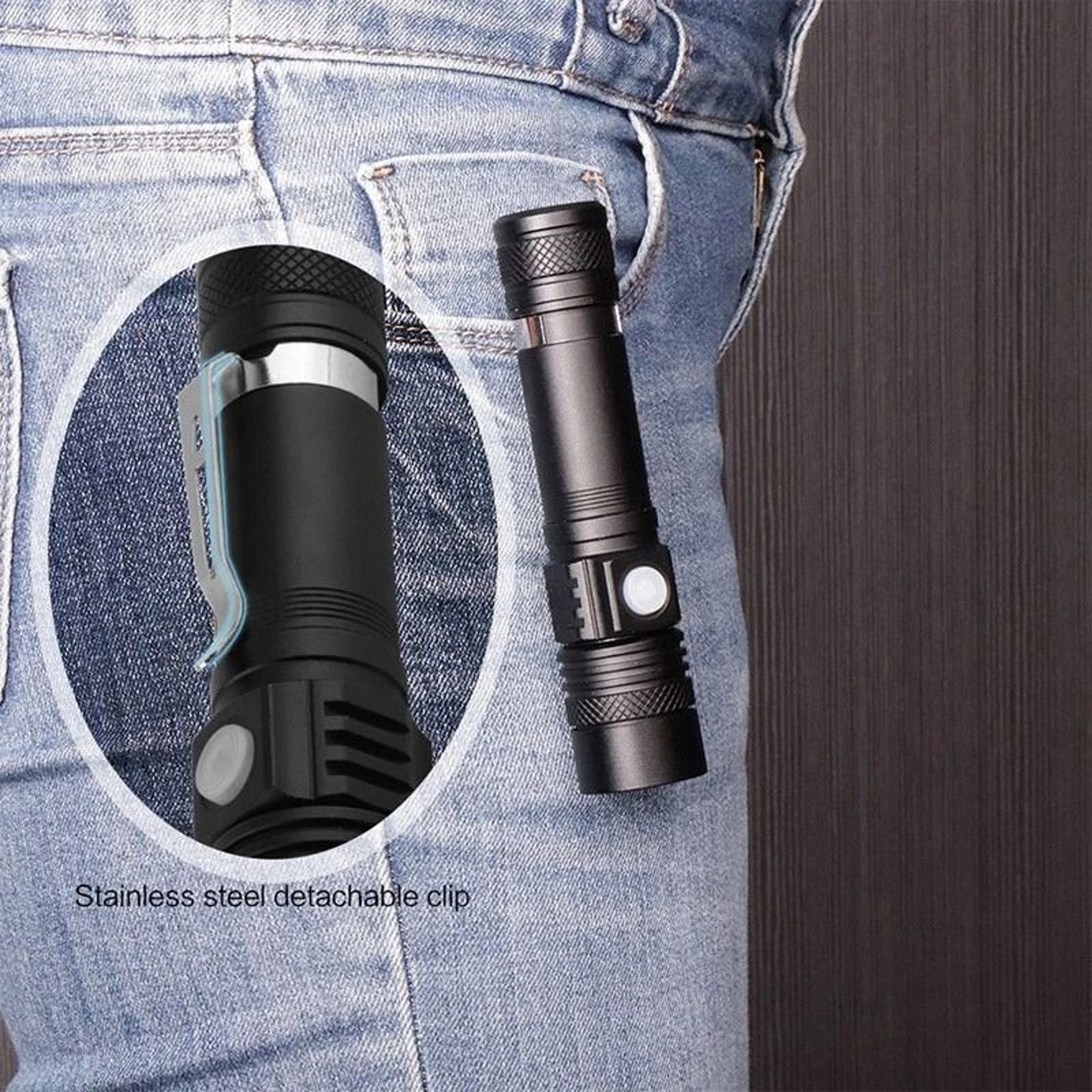 Rechargeable Tactical LED Flashlight Super Bright Zoomable USB Rechargeable Waterproof 0
