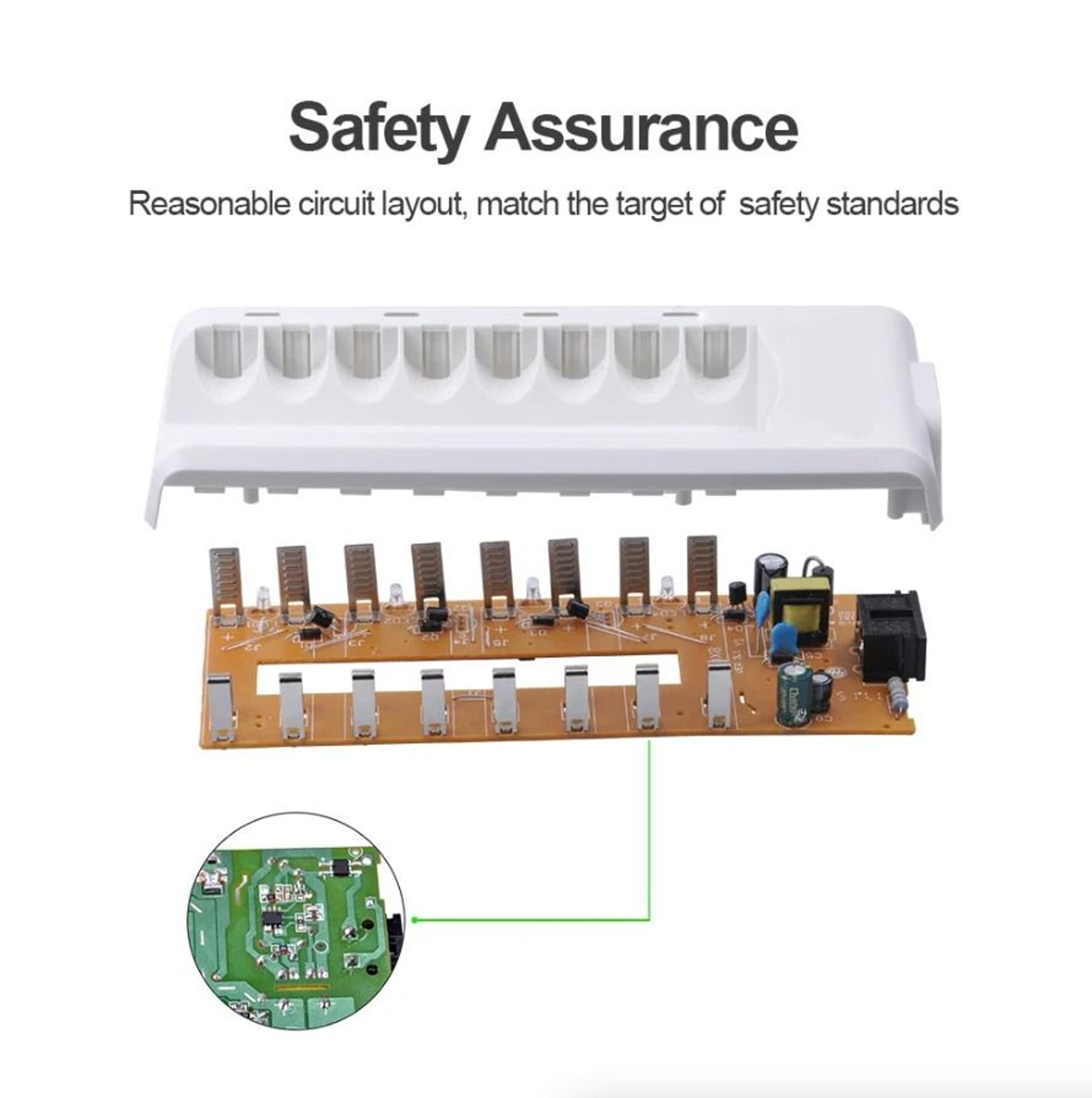Rechargeable Battery Charger With 8 Slots Fast Charge 4