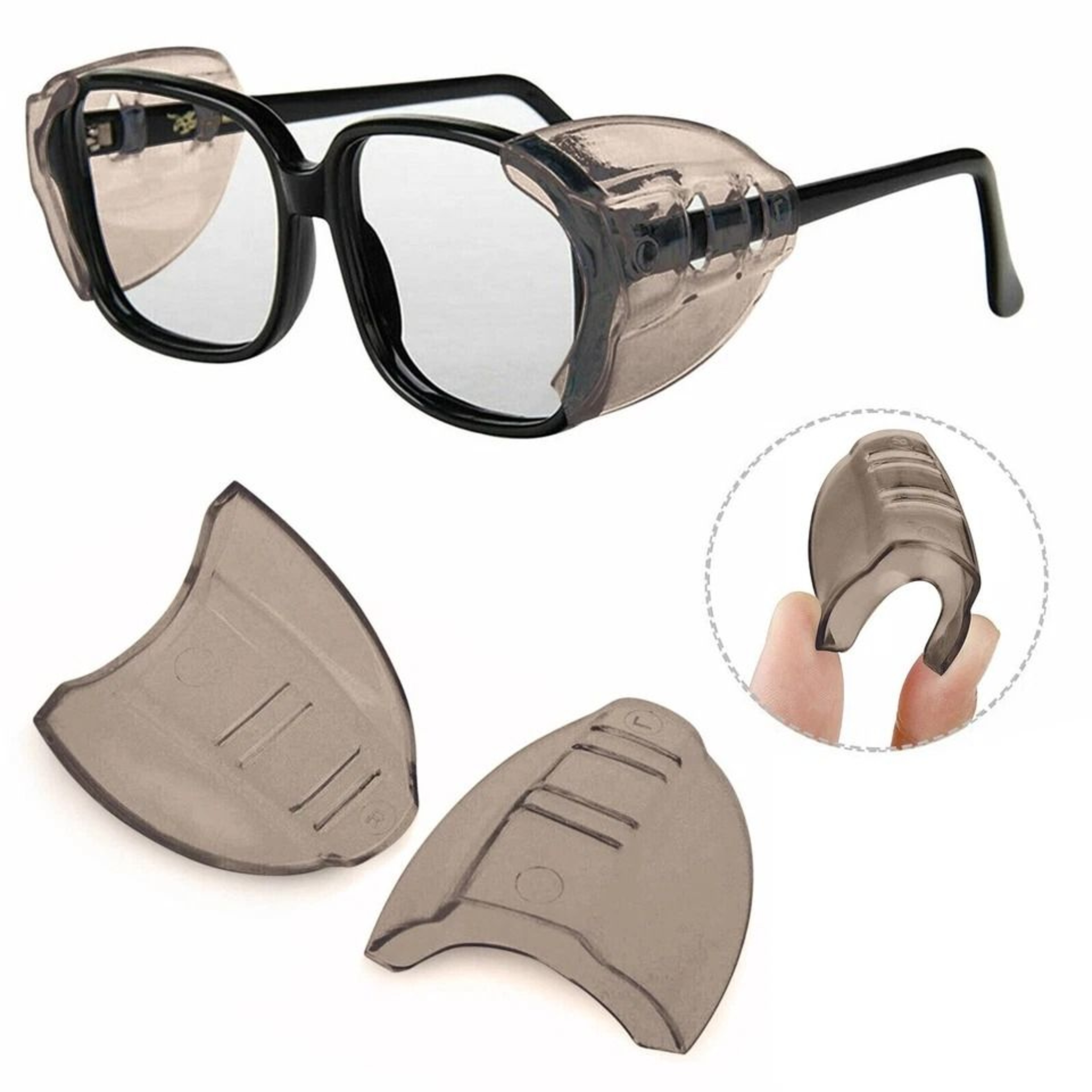 Universal Safety Side Shields For Glasses Slip On Eye Protection For Glasses With Temples 3