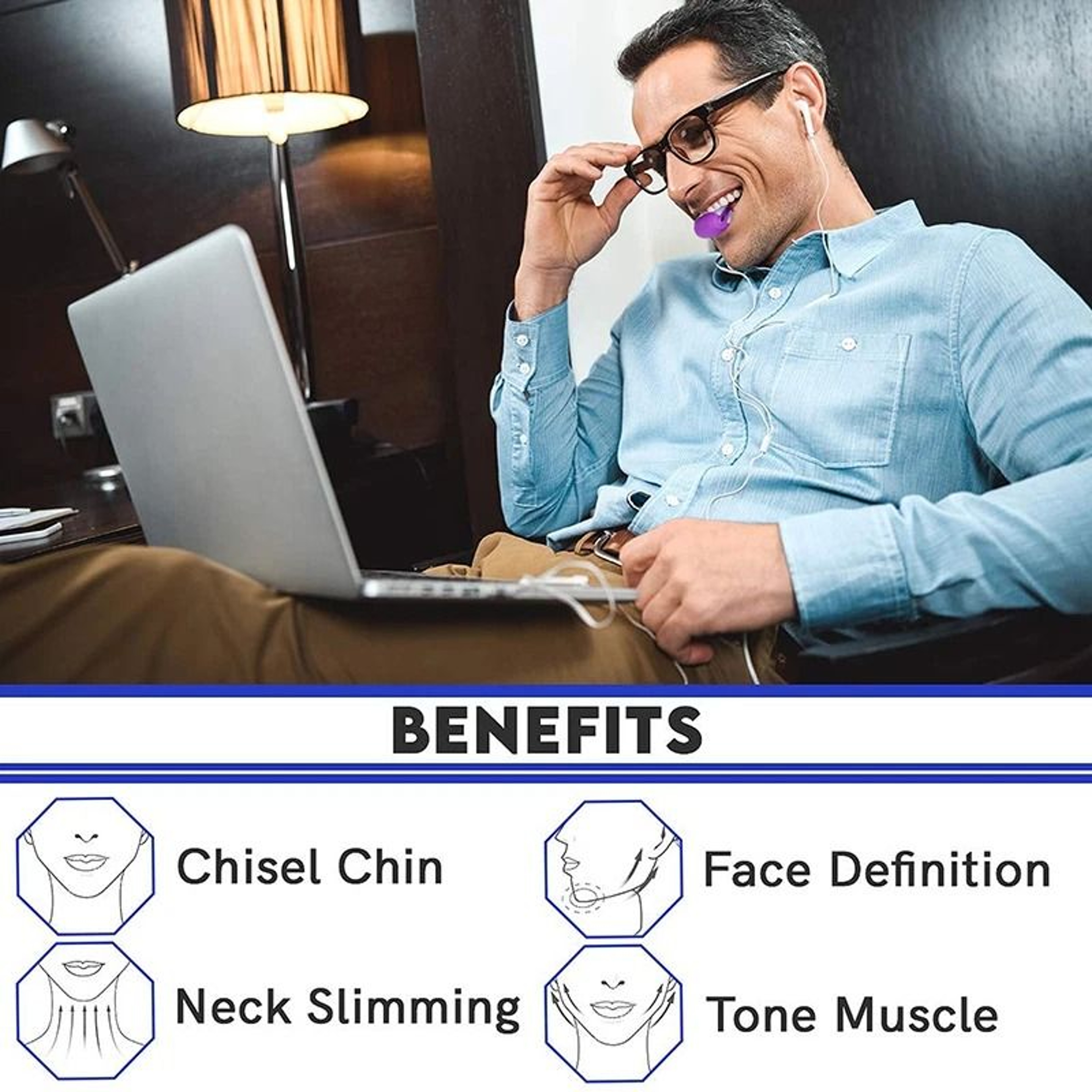Jawline Exerciser Fitness Ball Neck  Face Toning Trainer For Jaw Strength And Slimming 3