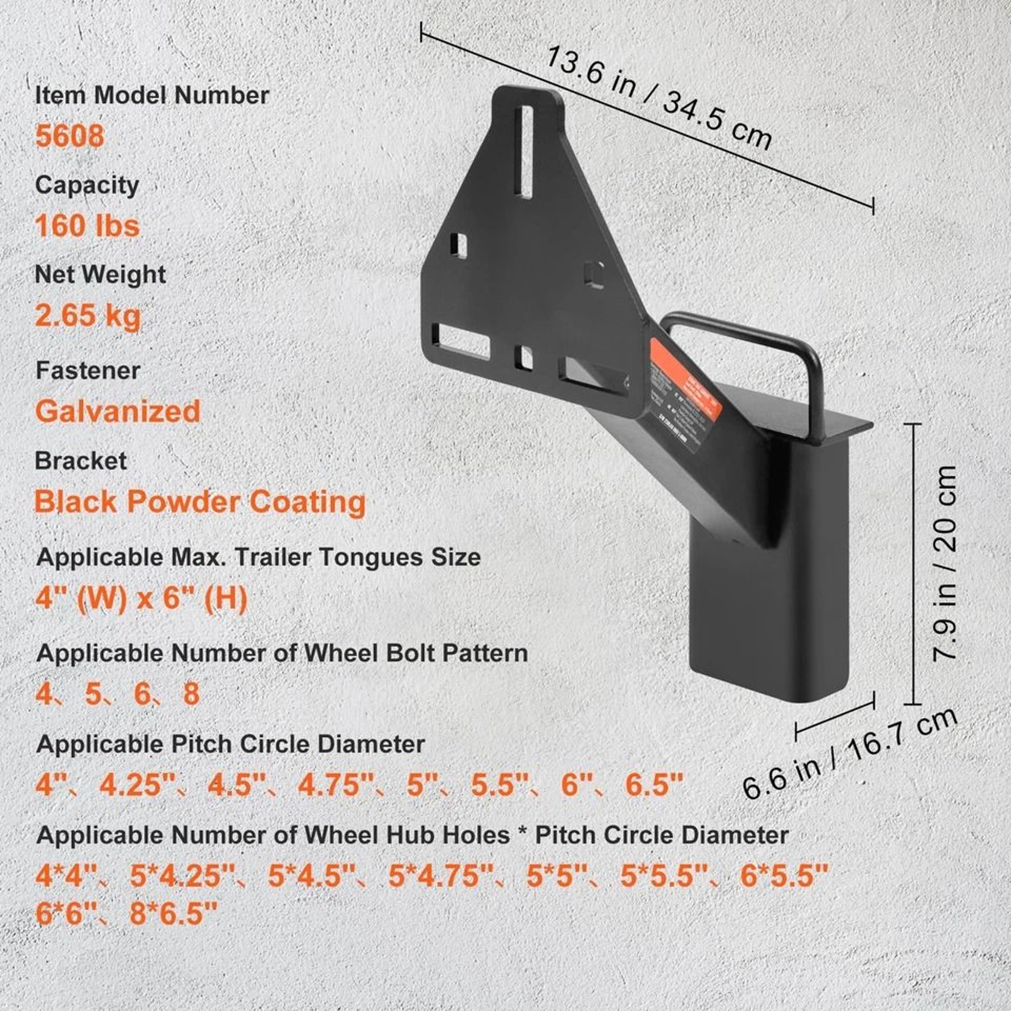 Heavy Duty Trailer Spare Tire Carrier 3