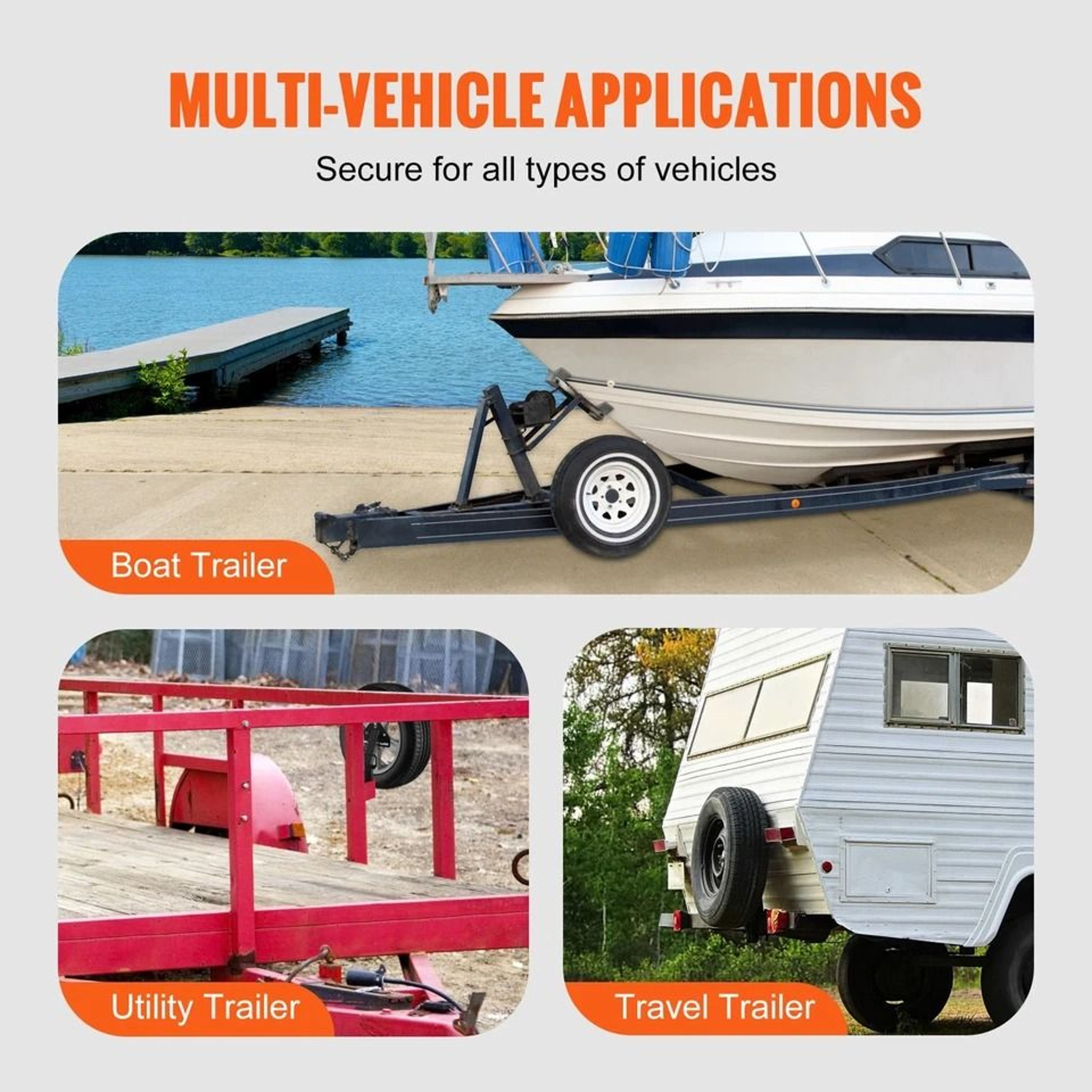 Heavy Duty Trailer Spare Tire Carrier 4