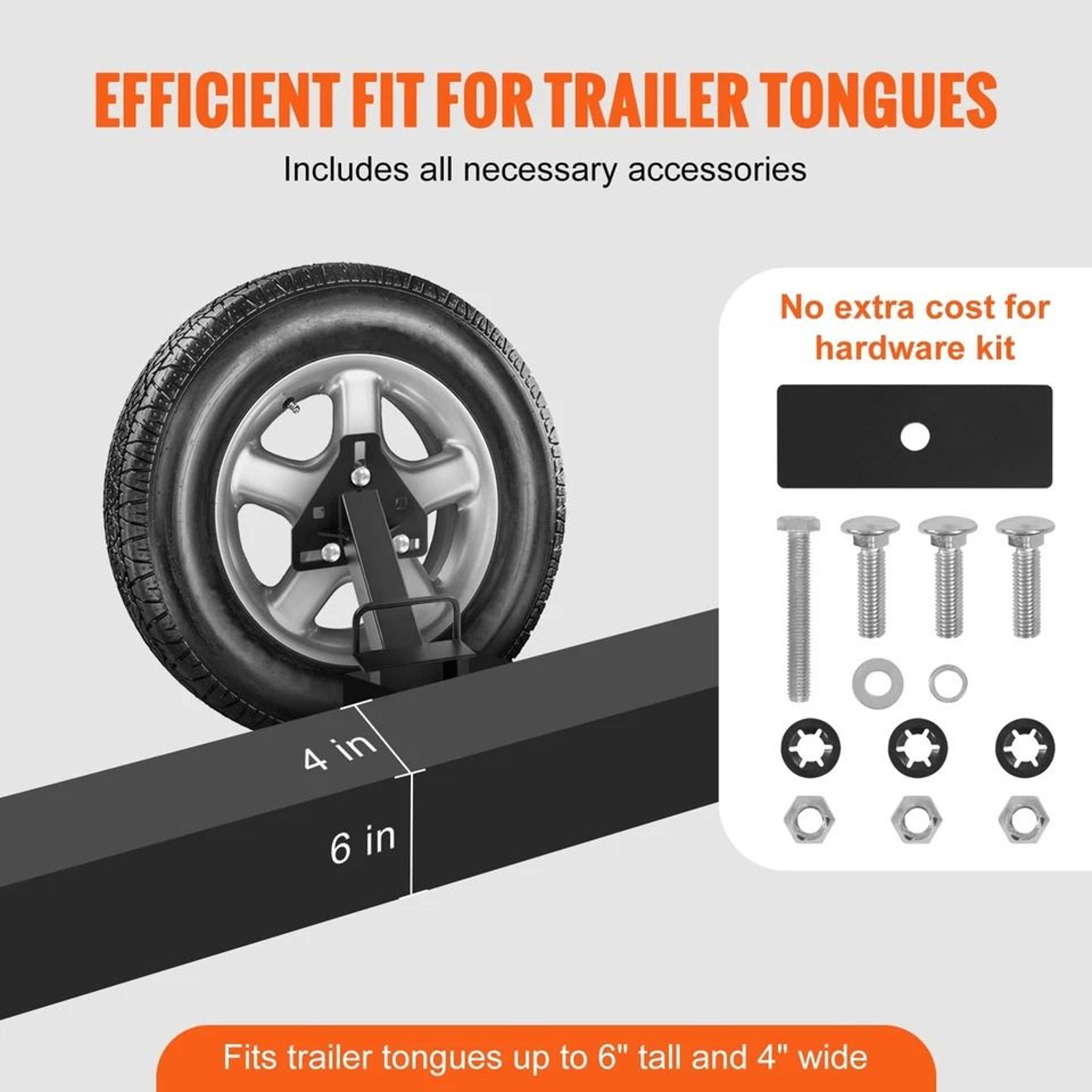 Heavy Duty Trailer Spare Tire Carrier 5