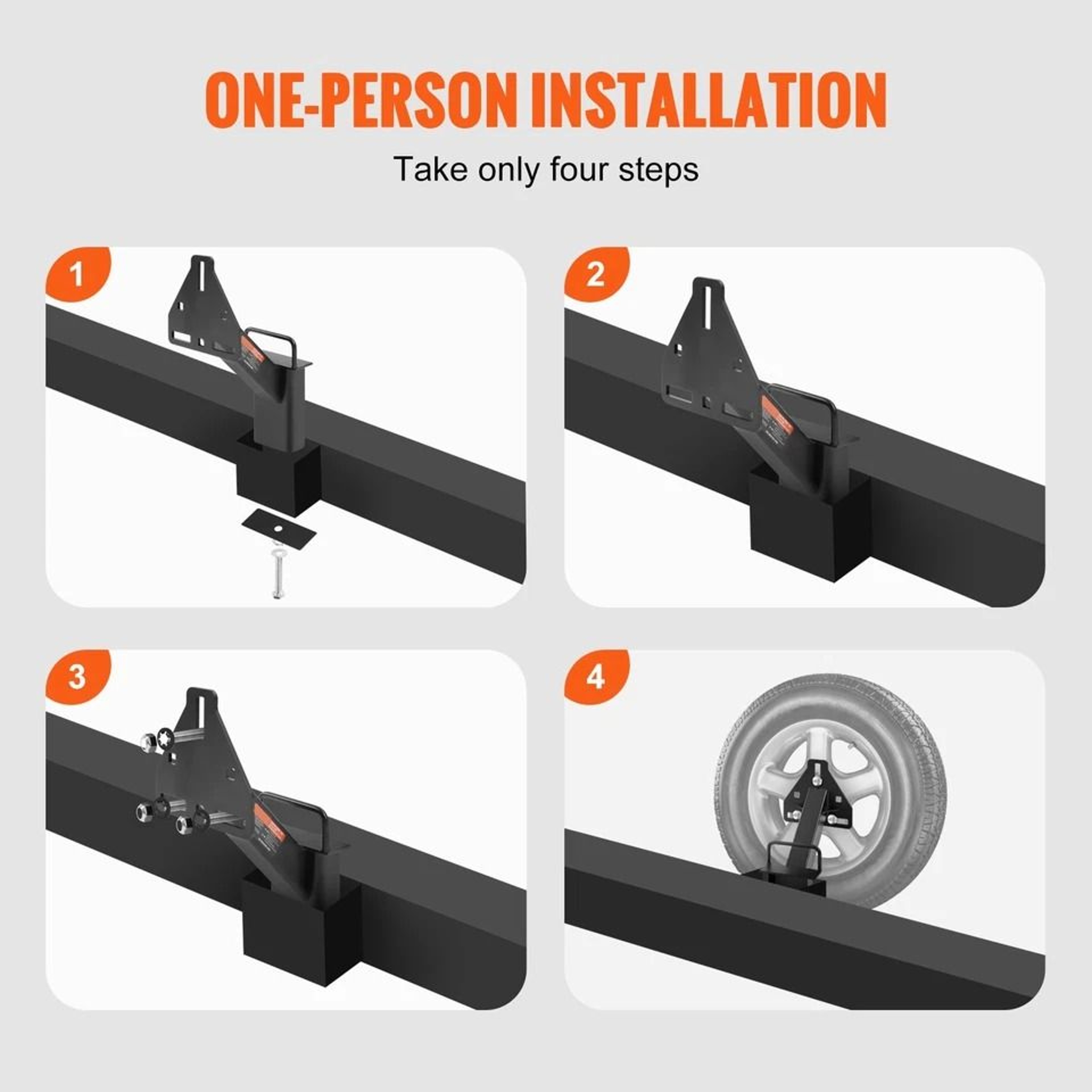 Heavy Duty Trailer Spare Tire Carrier 7