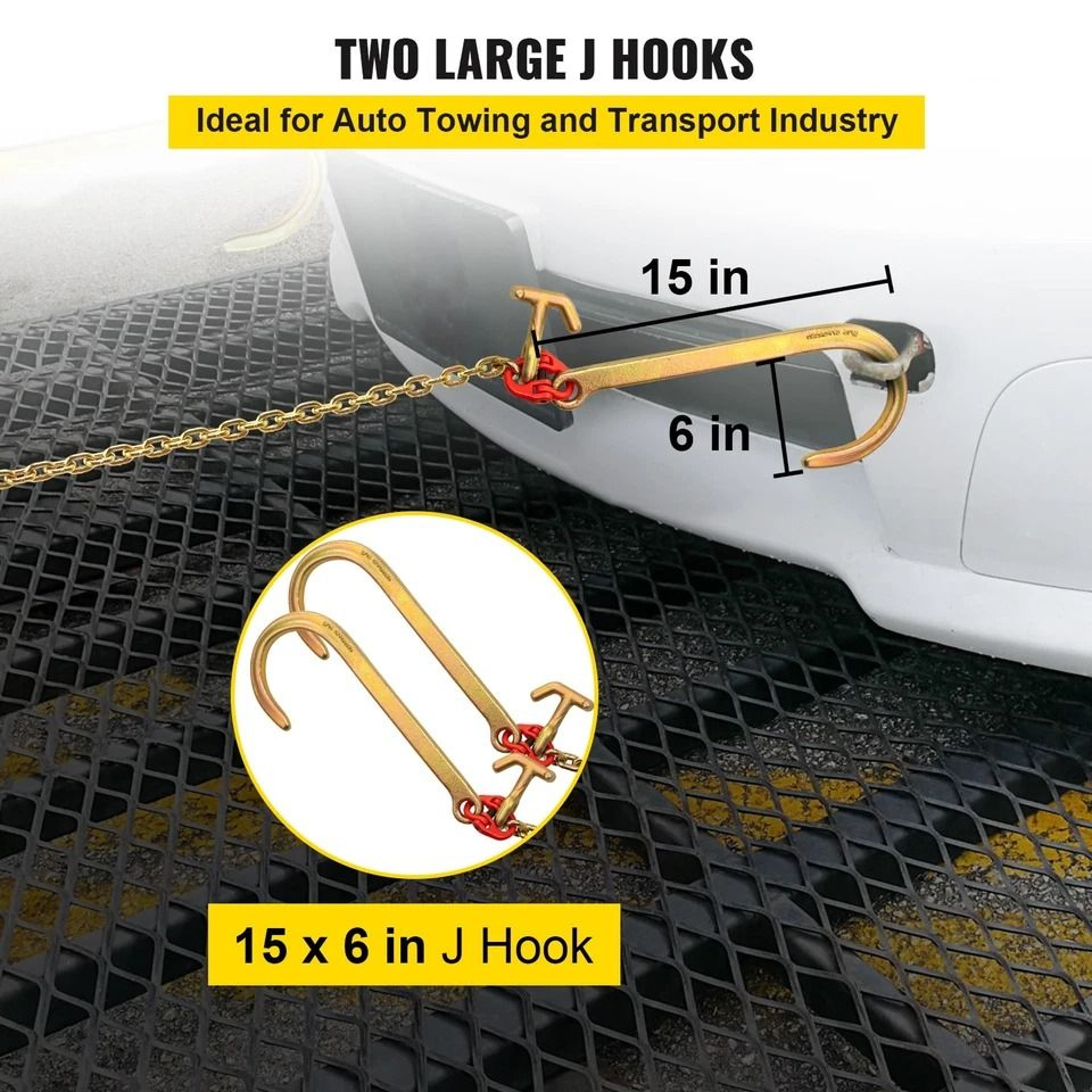 Heavy Duty Tow Chain Grab Hook For Wrecker Trucks 5