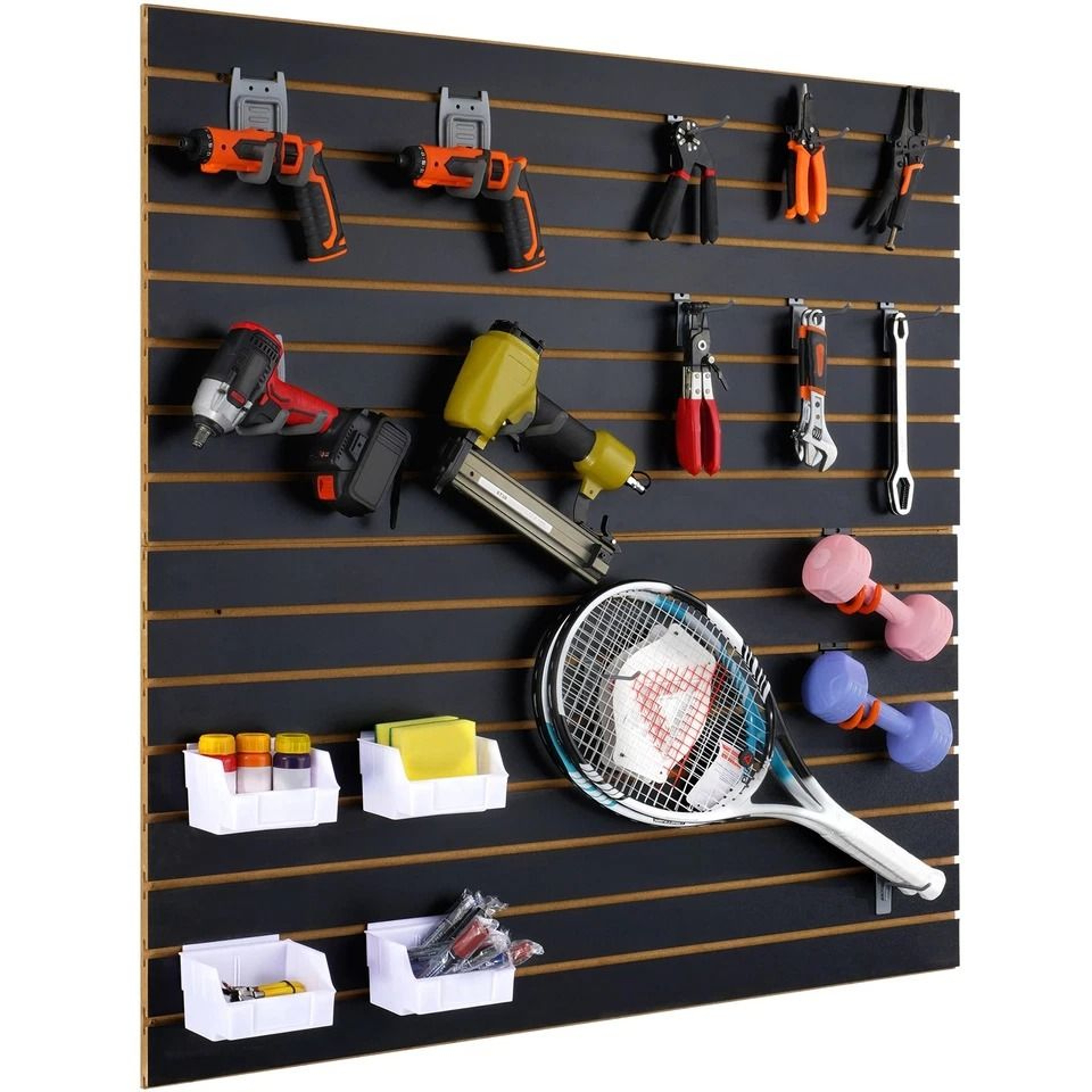 Slatwall Panel Storage Organizer Ideal For Garage  Workshop 1
