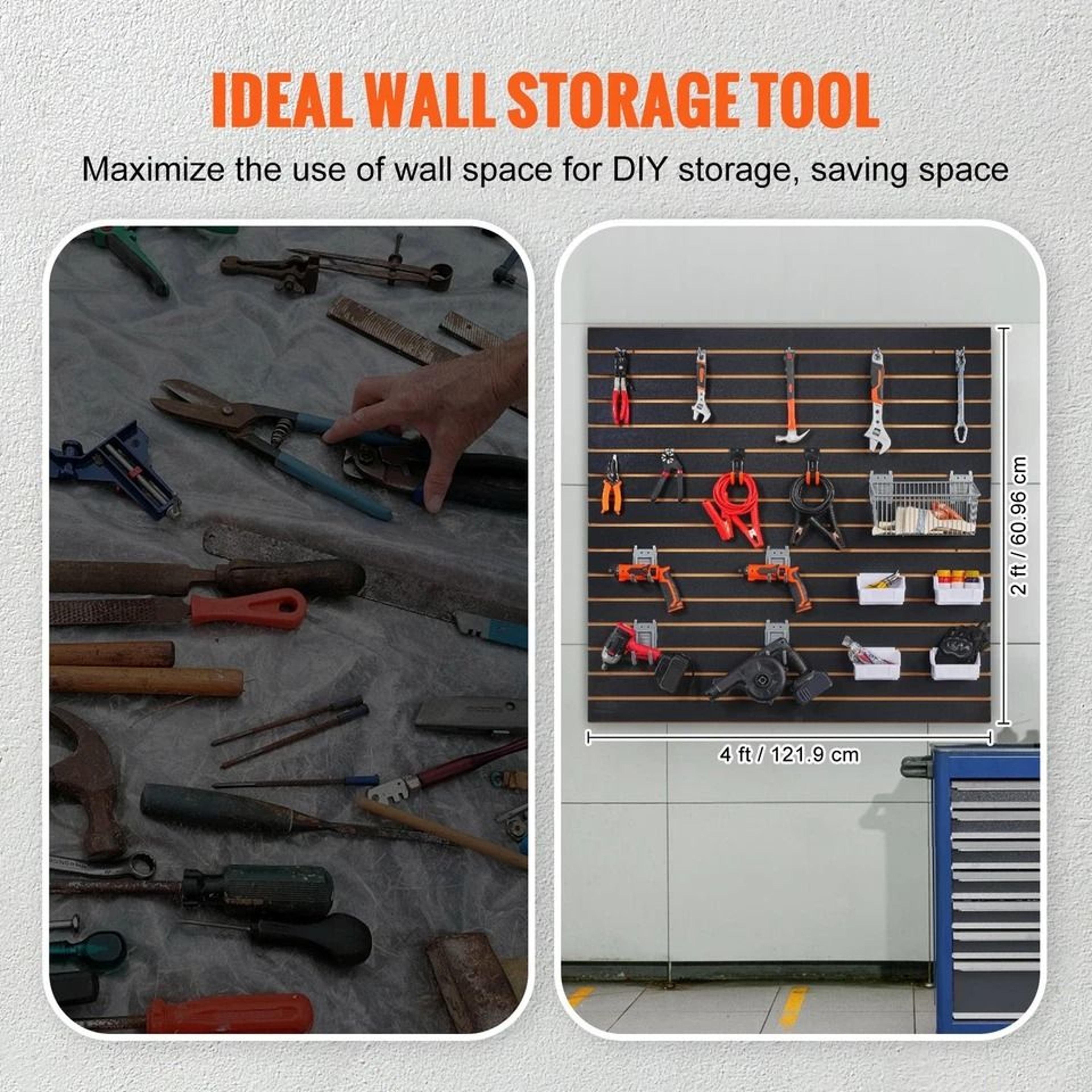 Slatwall Panel Storage Organizer Ideal For Garage  Workshop 5