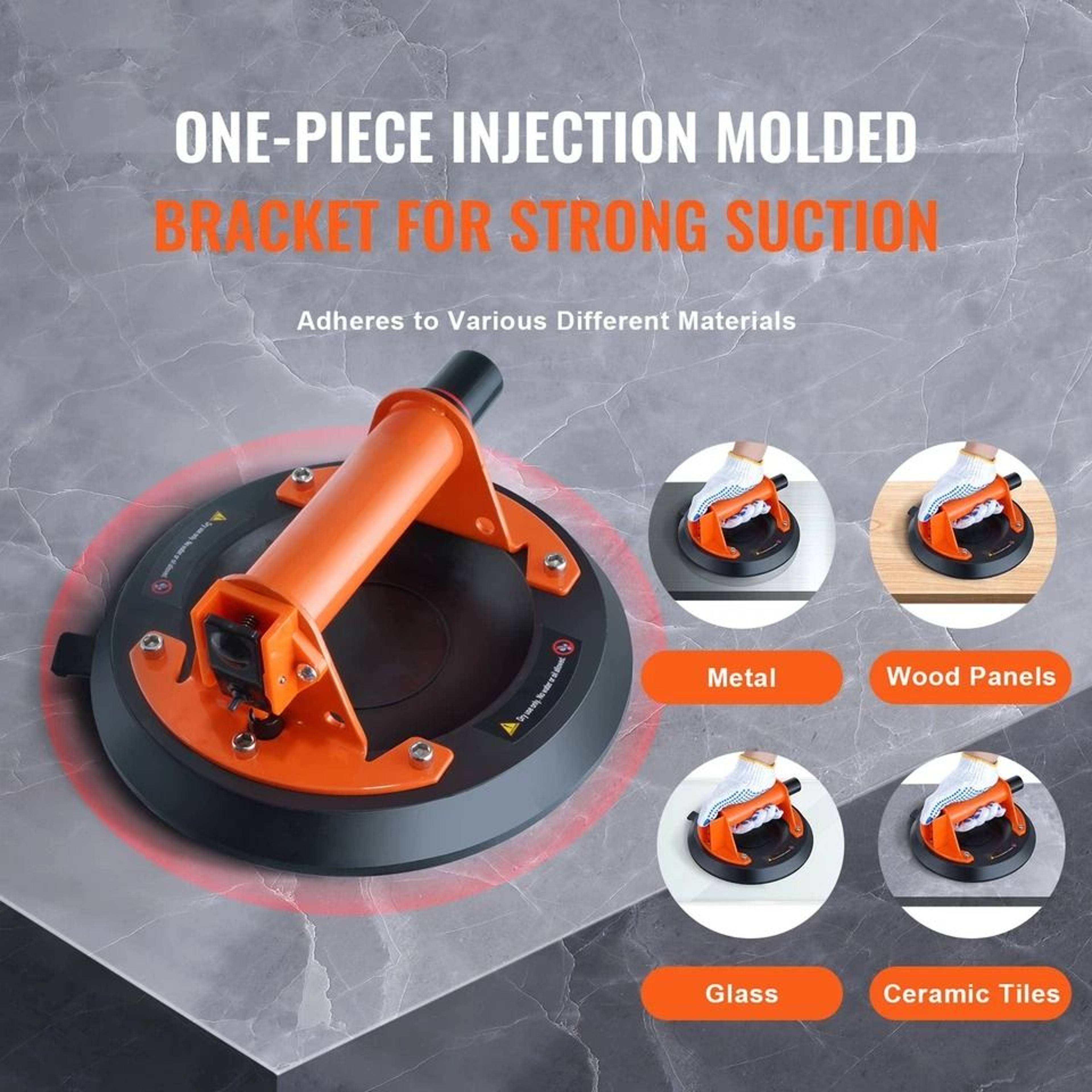 Vacuum Suction Cup Glass Lifter With ABS Handle  PP Box Heavy Duty Lifter For Glass  Tile Handling 5