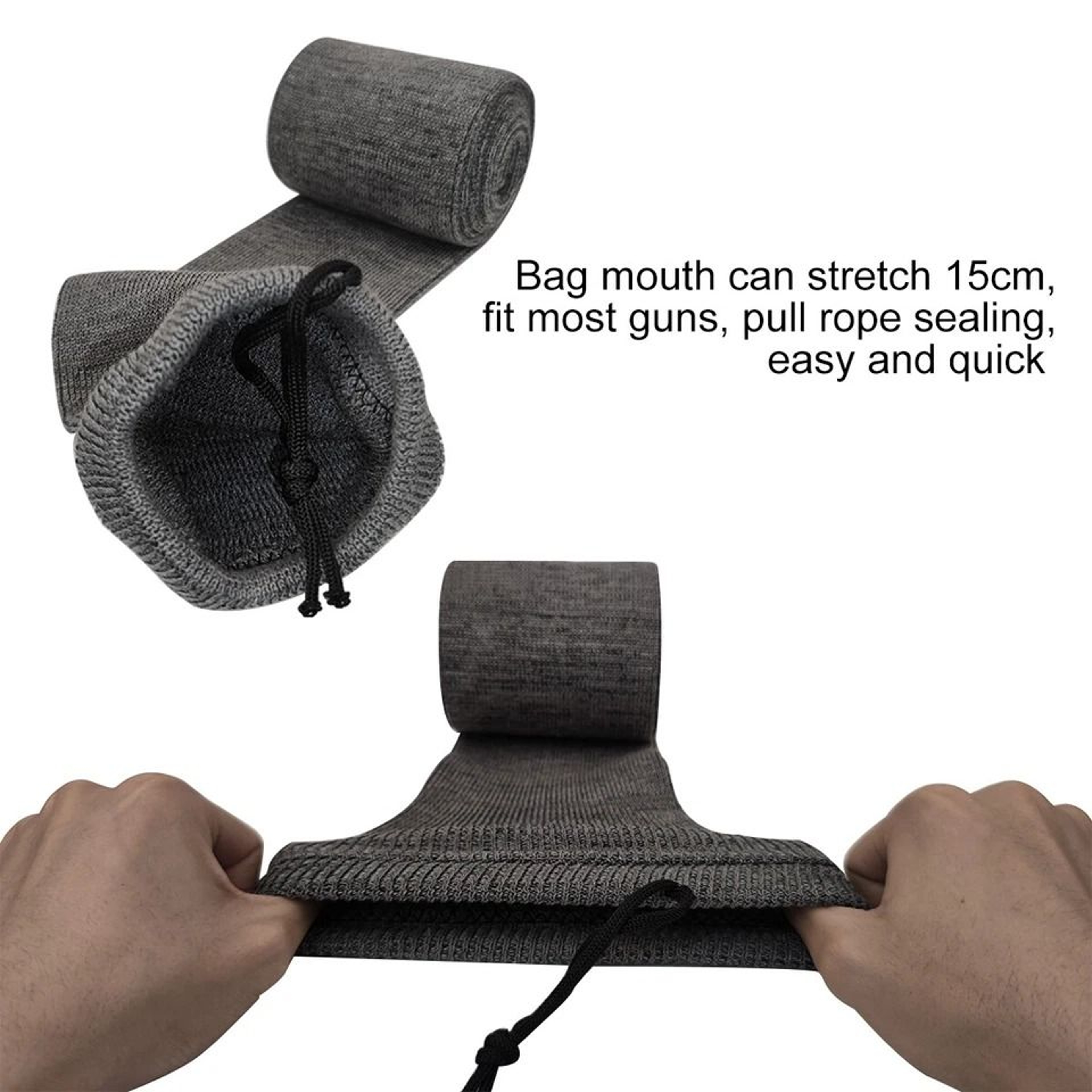 Gray Gun Sock Cover Silicone Treated Protection Storage Sleeve For Rifles And Shotguns 1