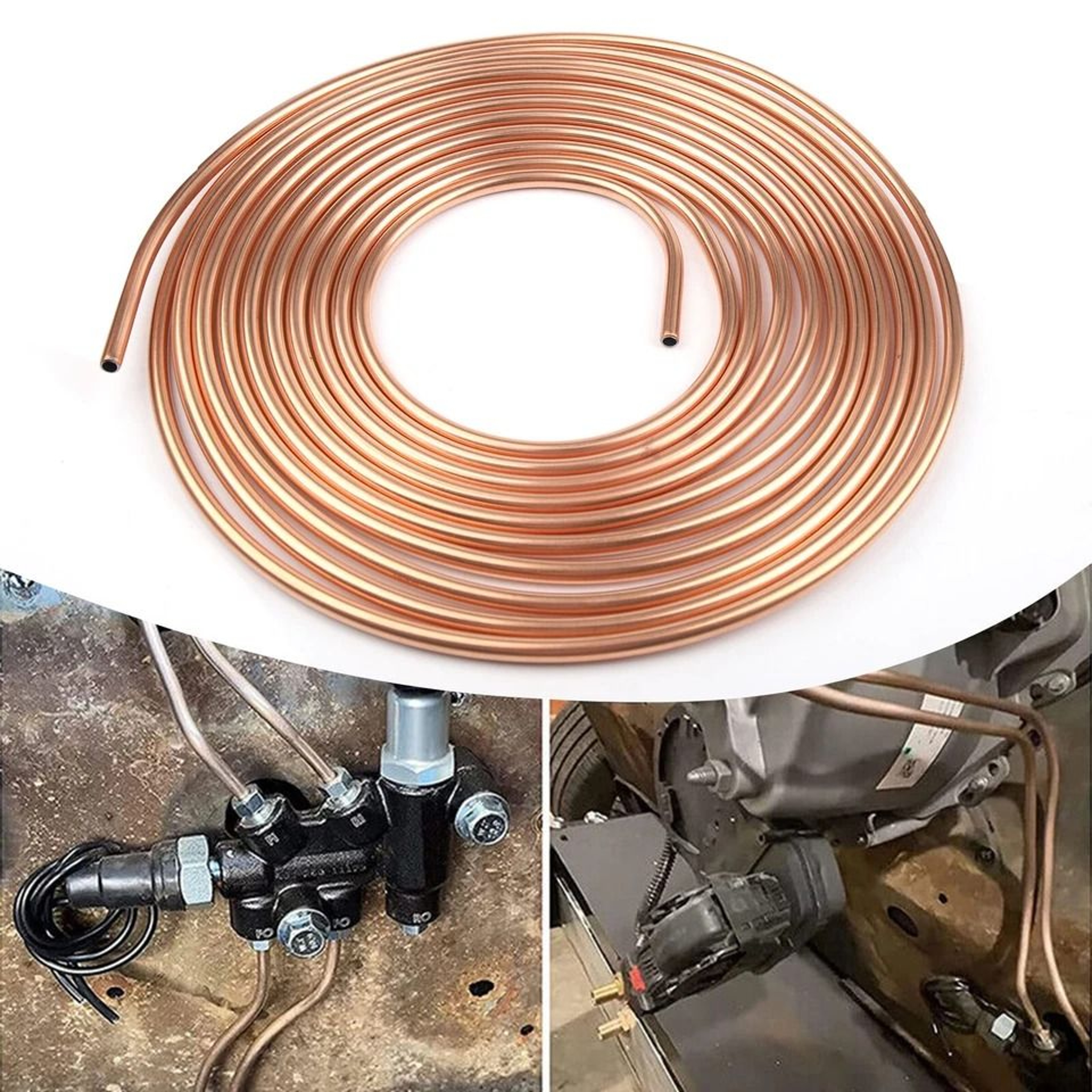 Copper Nickel Brake Line Tubing Kit Coil Roll Rust Resistant 2