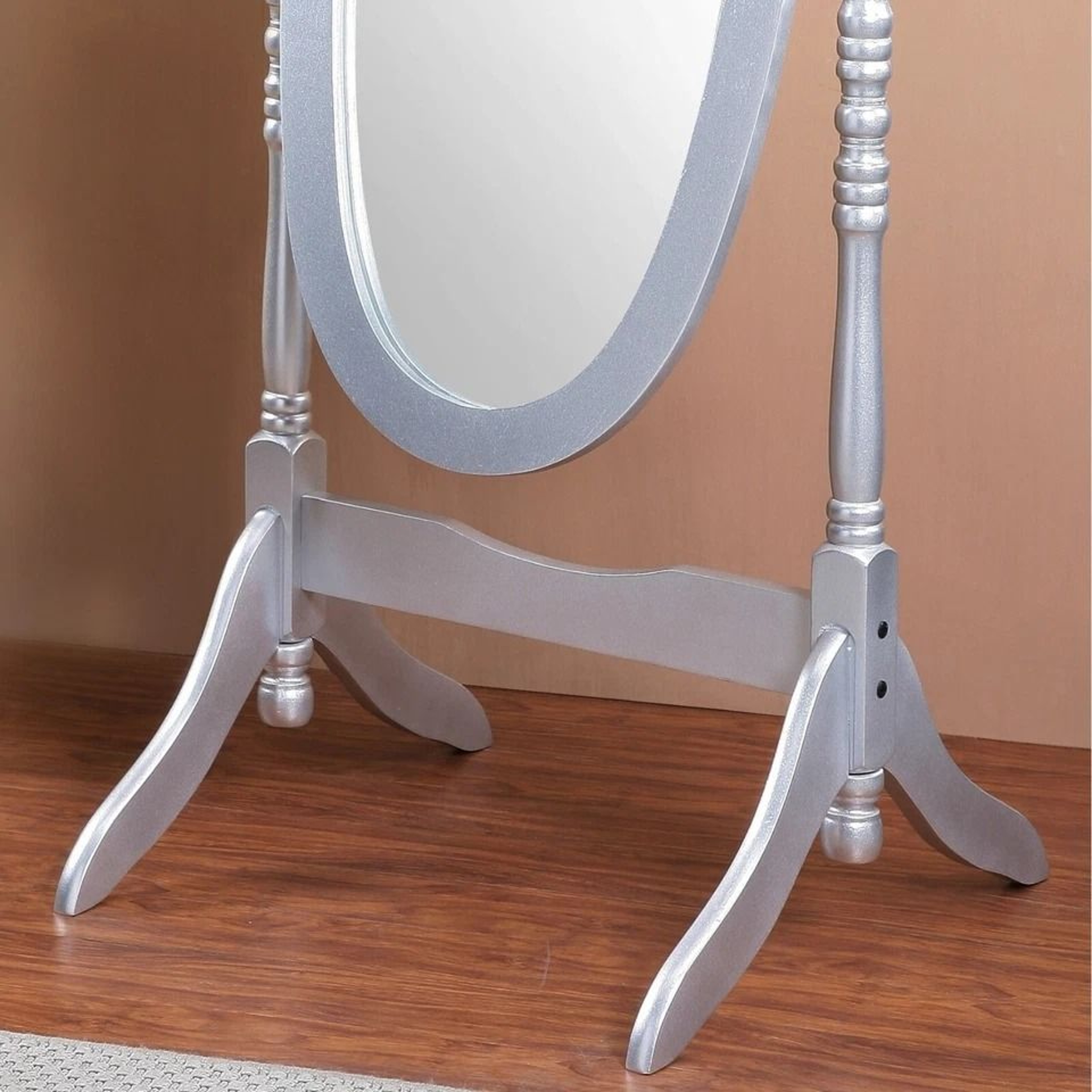 Premium Wood Cheval Floor Mirror Full Length Adjustable Freestanding 4
