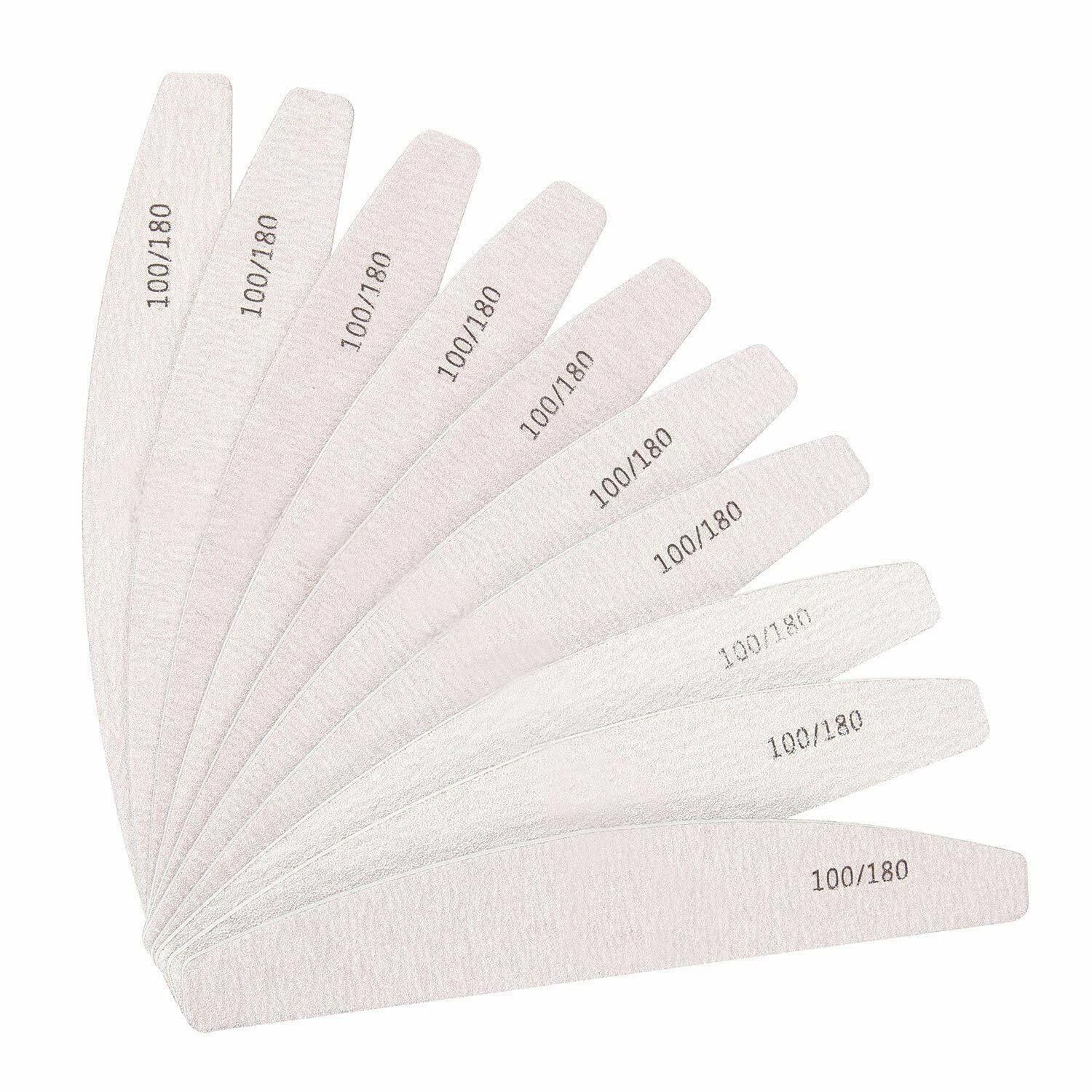 Professional Dual Grit Nail Files Set Emery Boards For Acrylic  Natural Nails 6