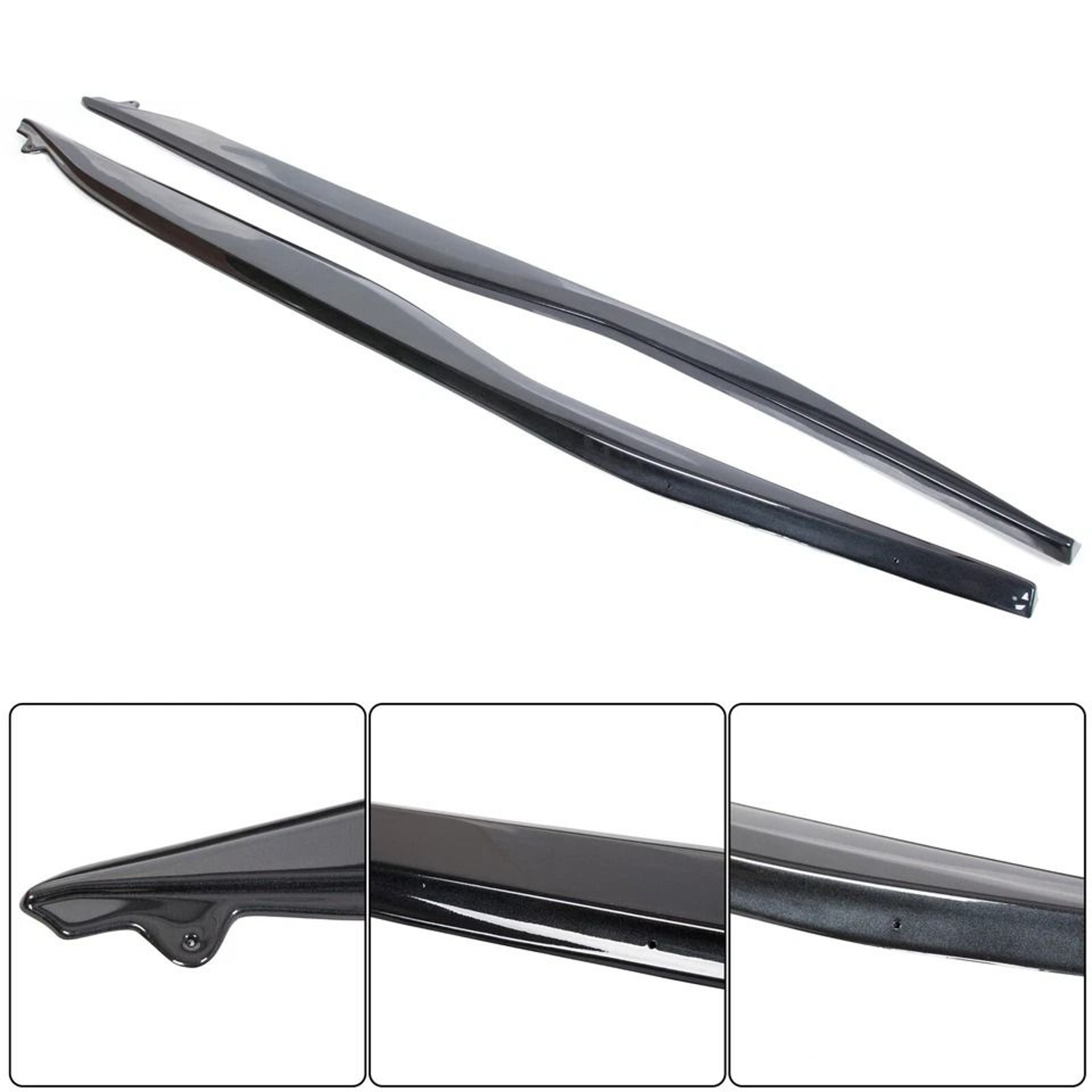 Black Z06 Style Side Skirt Extensions Splitter 10