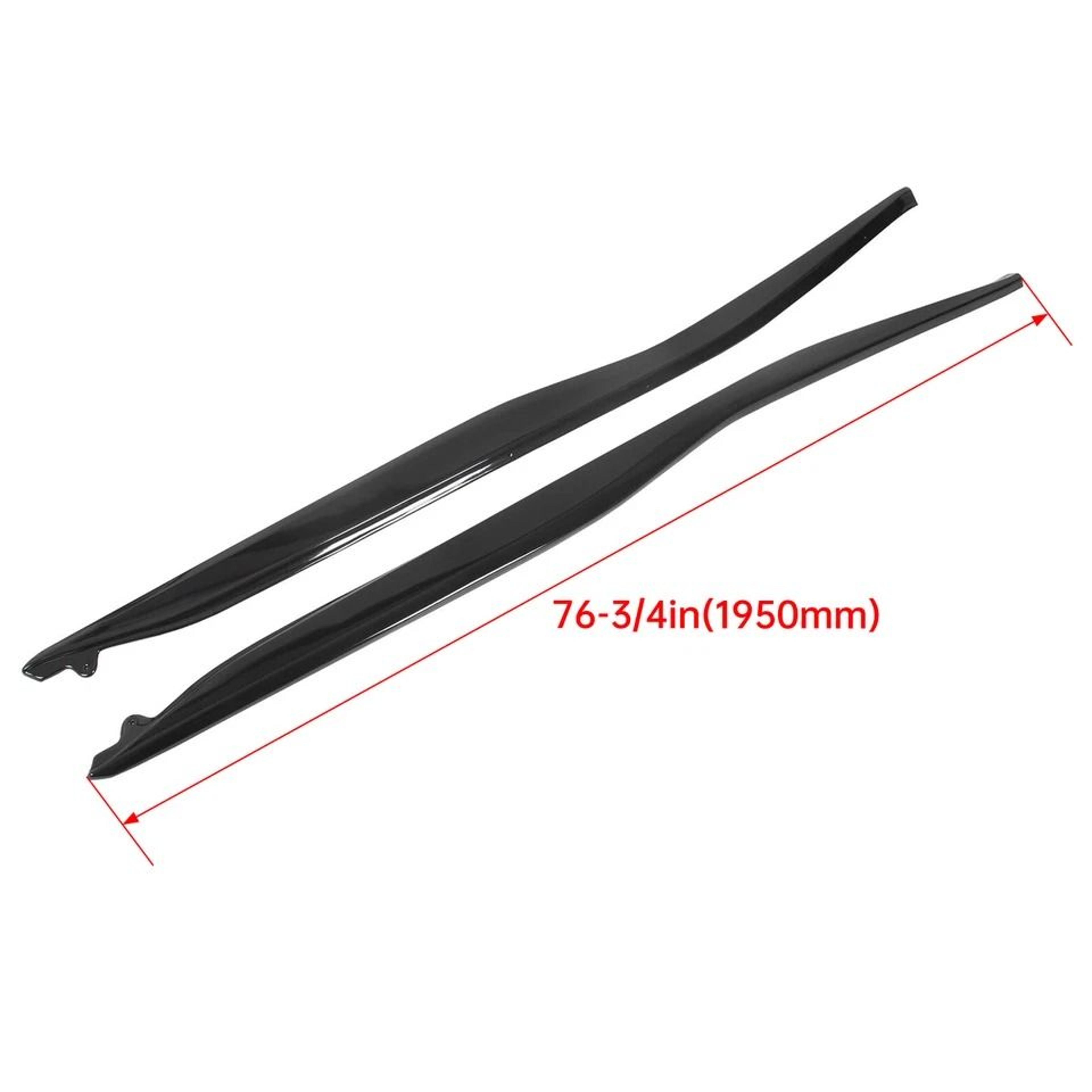 Black Z06 Style Side Skirt Extensions Splitter 4