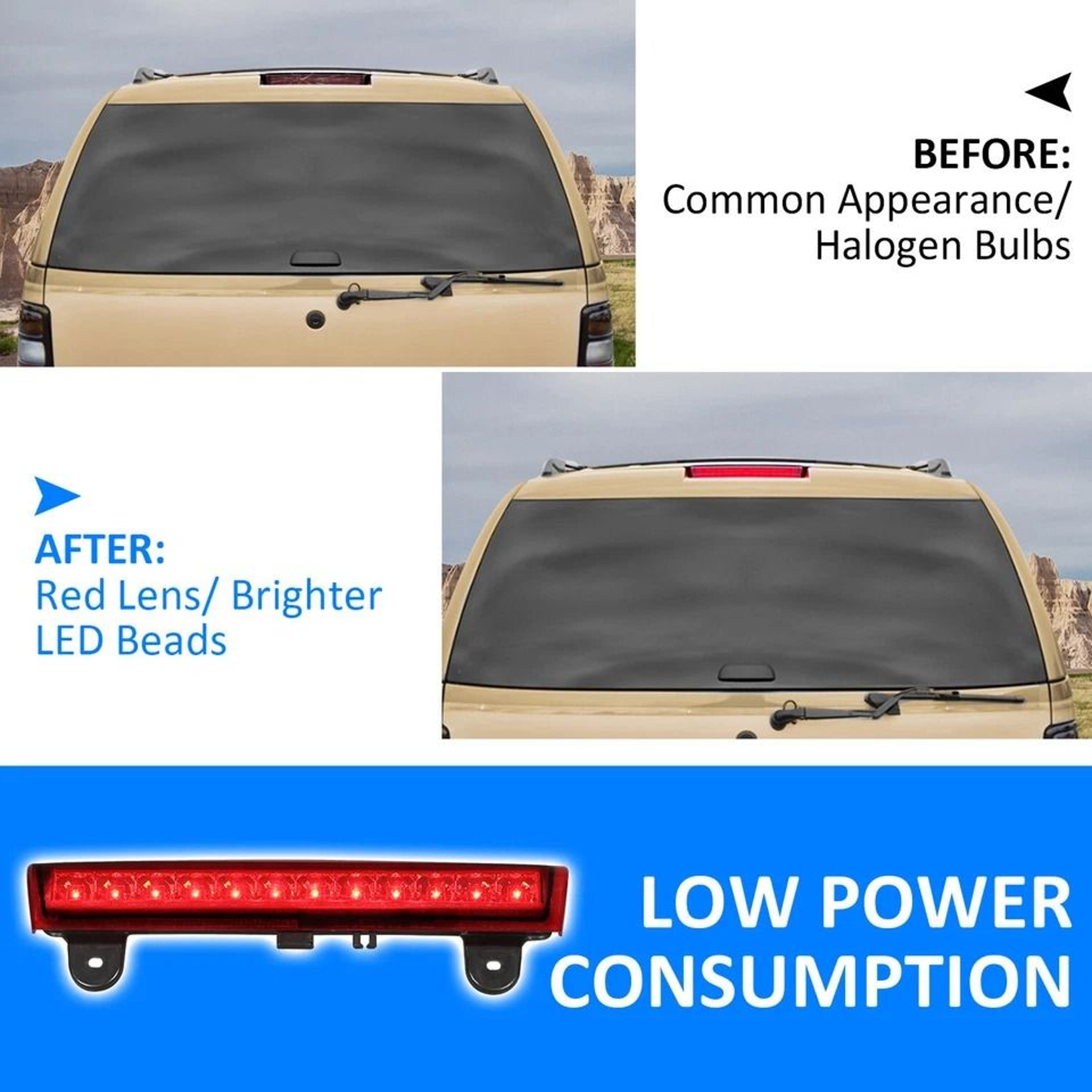 Premium LED Third High Mount Brake Light Replacement 12