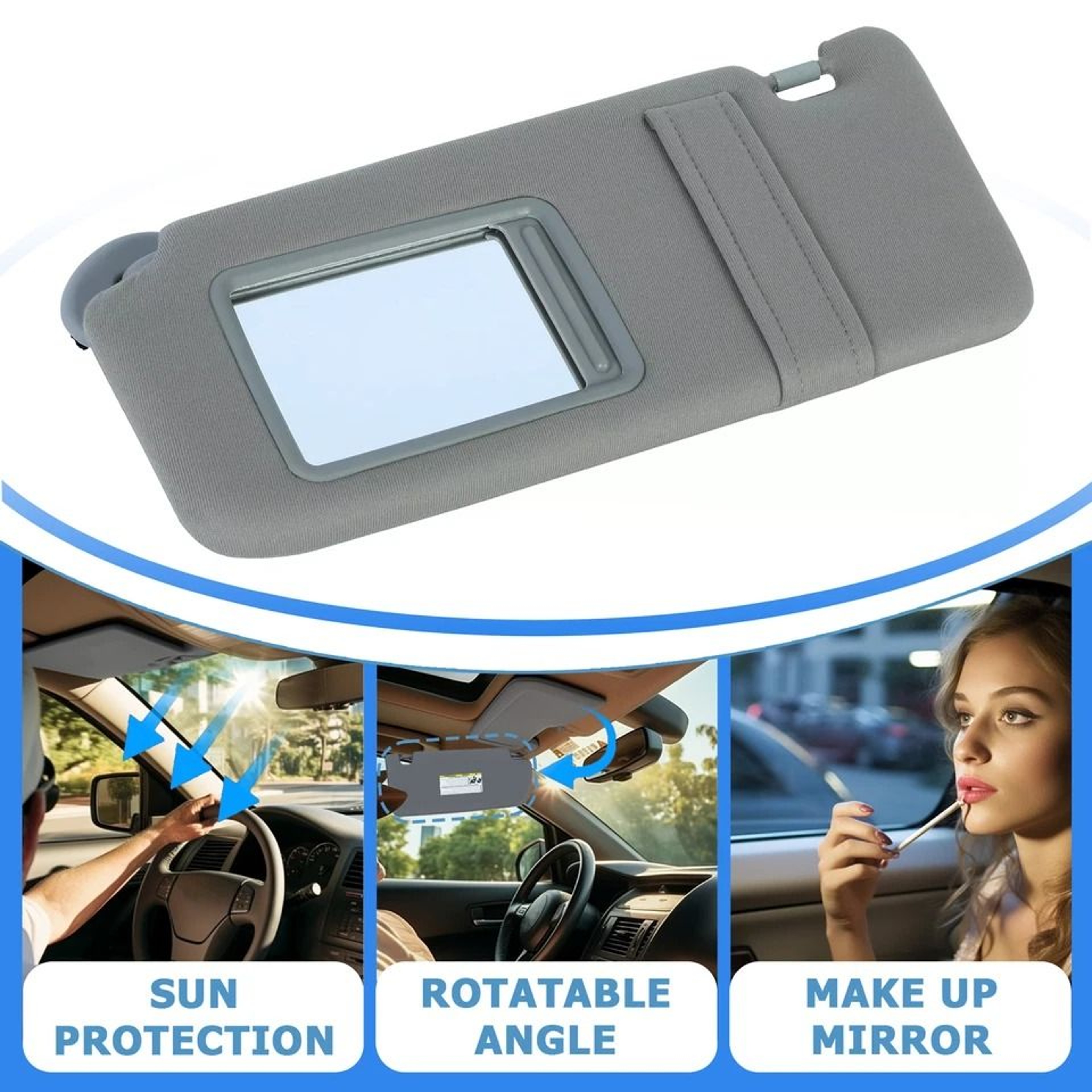 Left Driver Side Sun Visor Sunshade 12