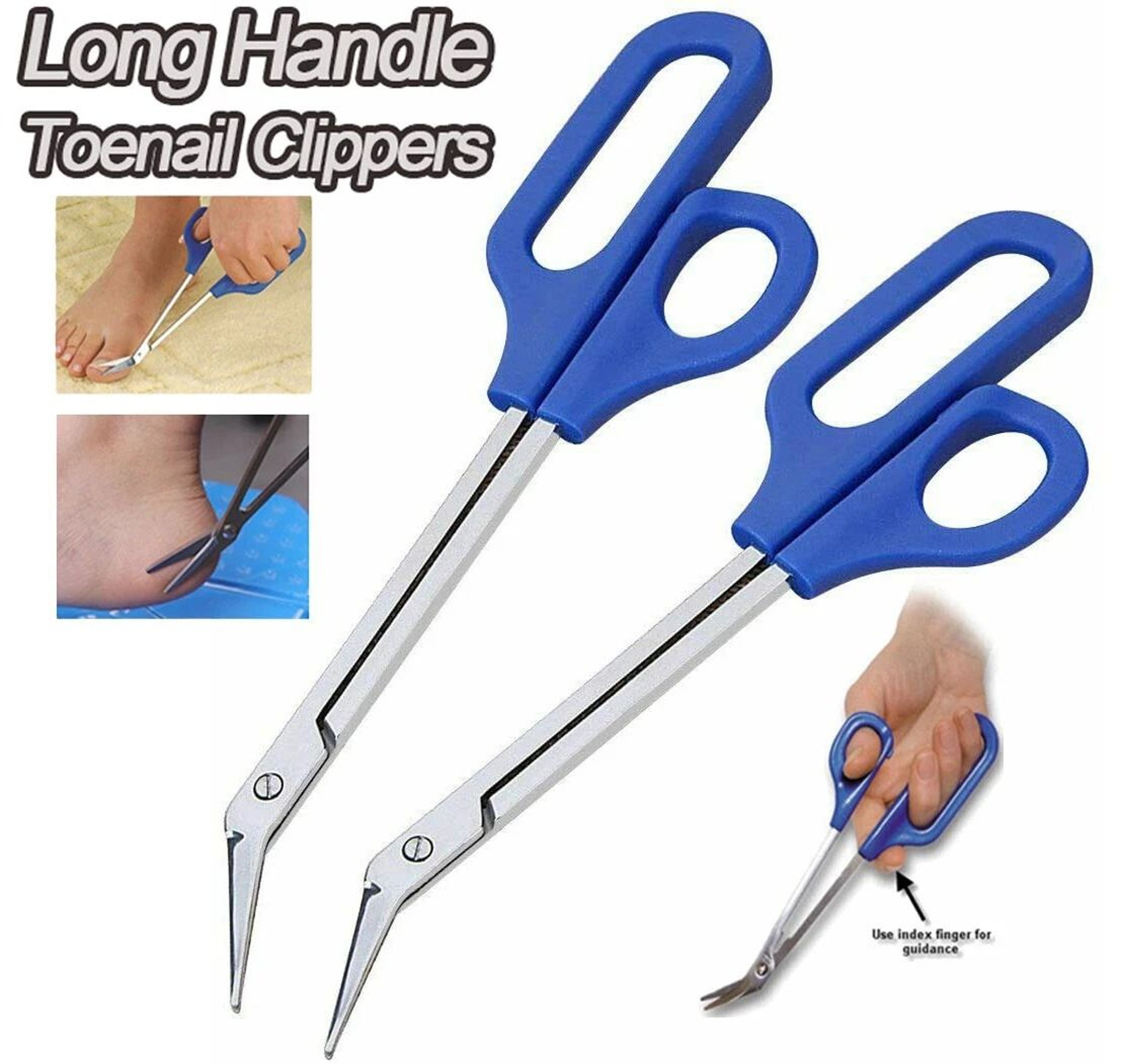 Easy Grip Long Handled Toenail Scissors  Clippers For Easy Nail Care 1