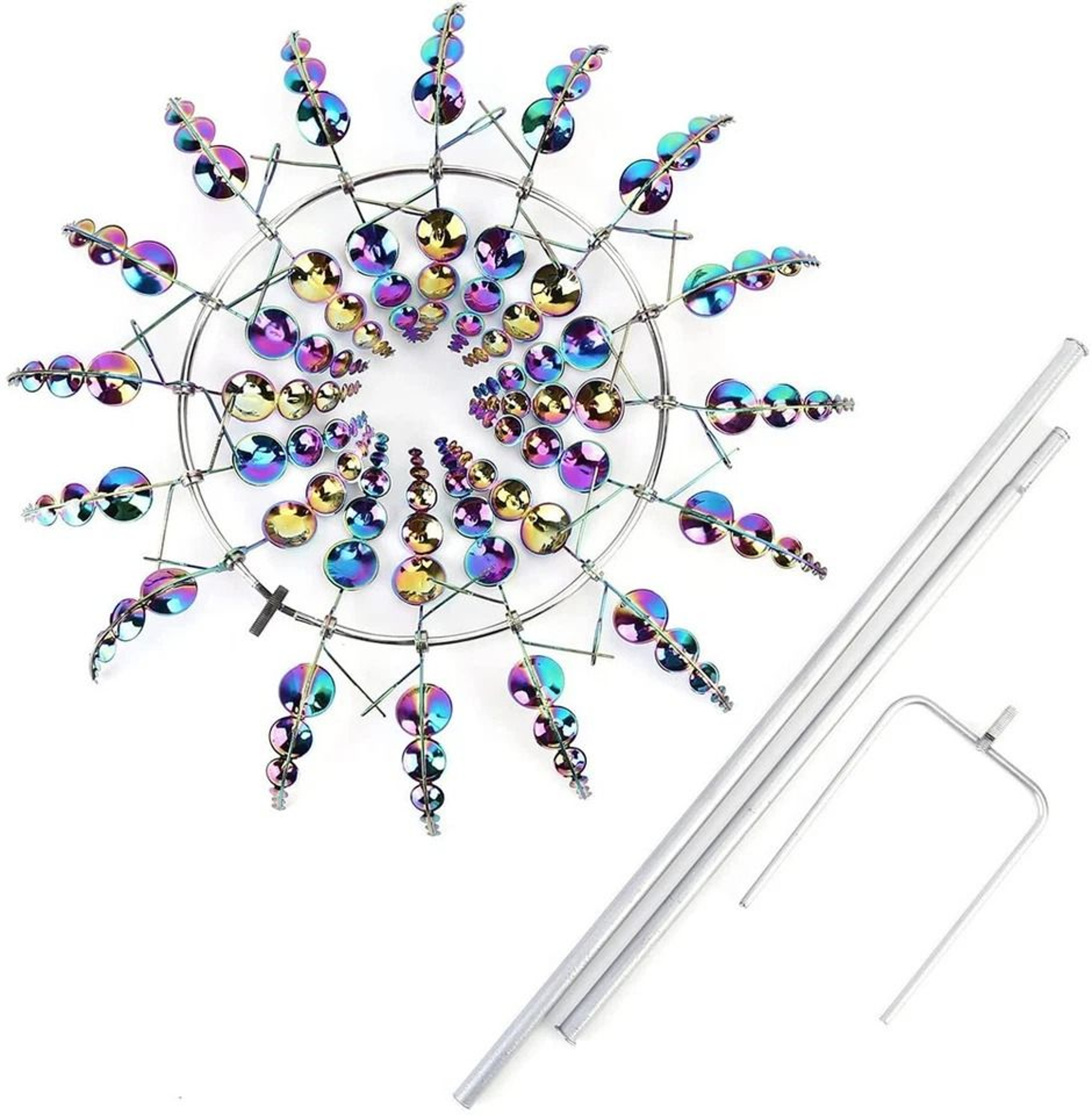 Magical Wind Powered Kinetic Windmill Sculpture Spinner Unique Garden Decoration Metal Yard Ornamen 1