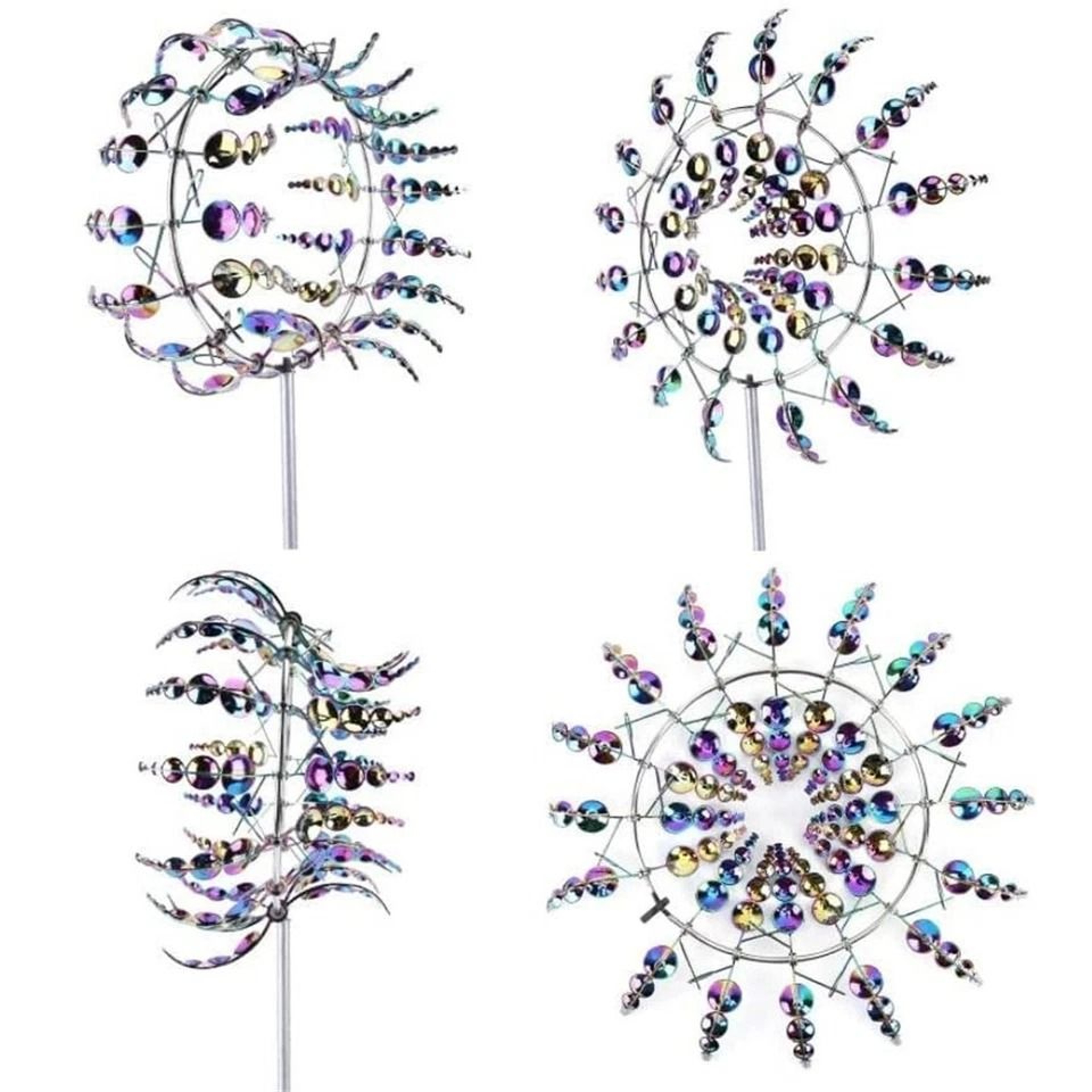 Magical Wind Powered Kinetic Windmill Sculpture Spinner Unique Garden Decoration Metal Yard Ornamen 2