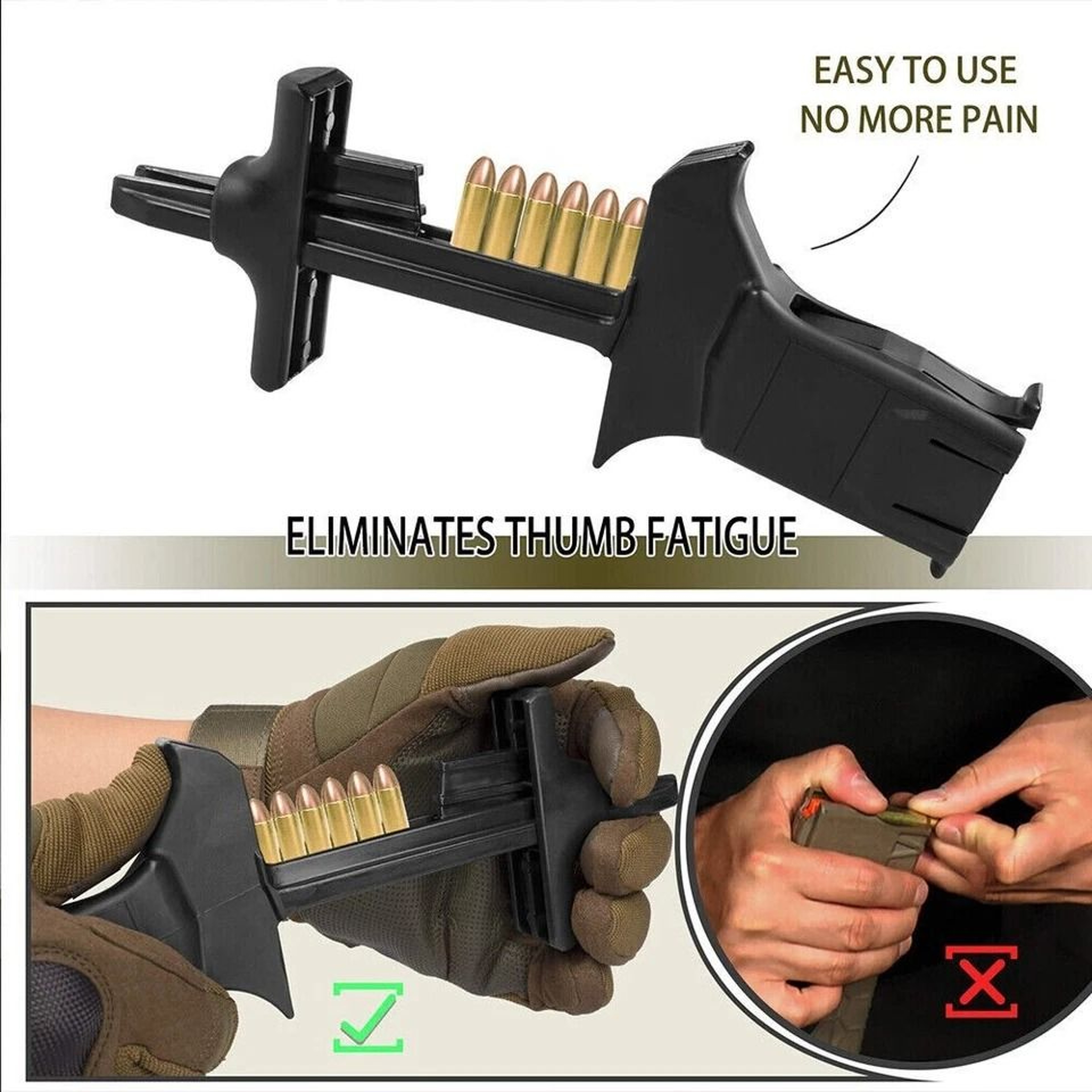 Universal Tactical Magazine Speed Loader For Pistol Mags Compact Magazine Speed Loader 5