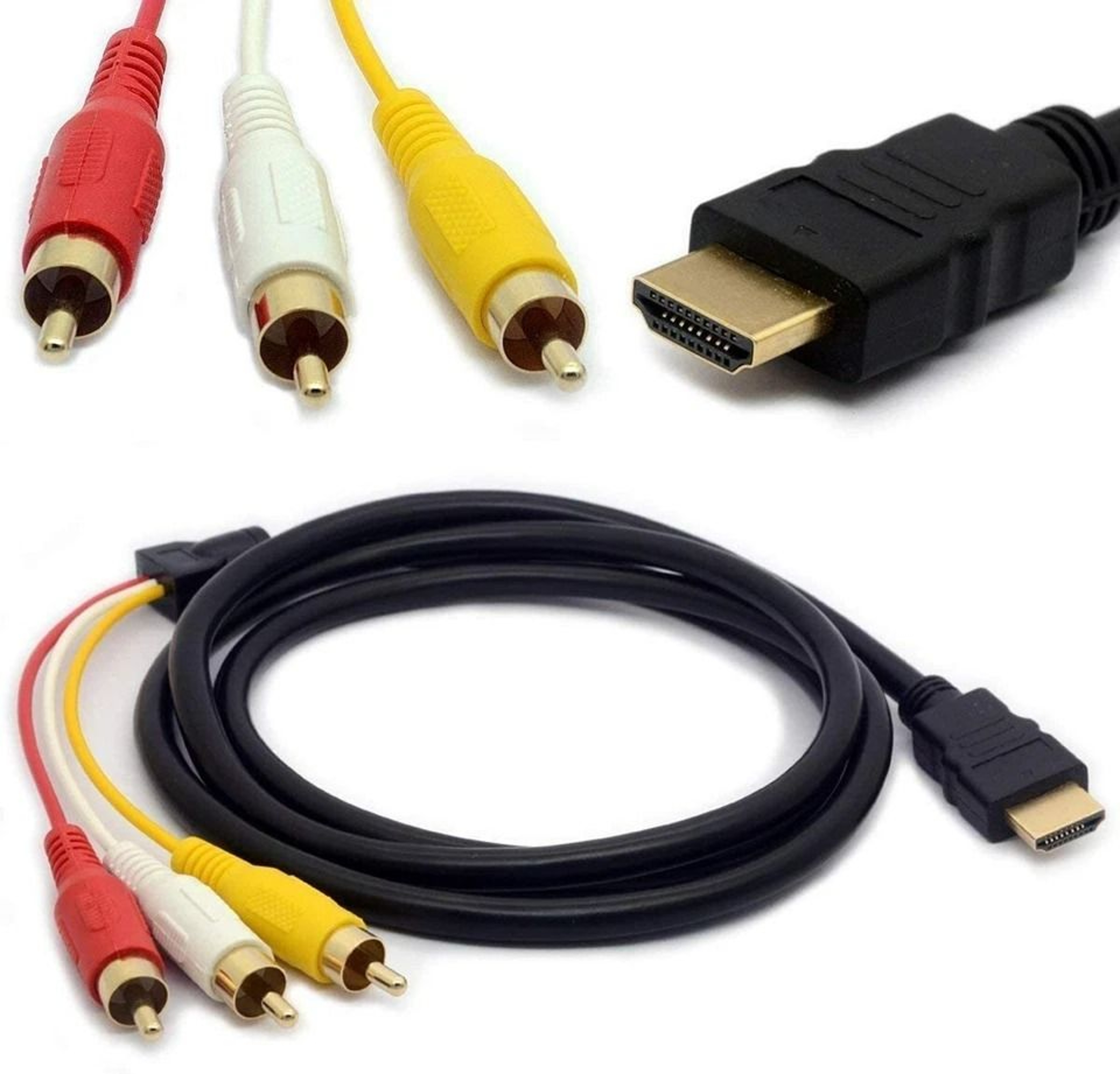 HDMI To RCA AV Converter Cable HDTV Audio Video Adapter 7