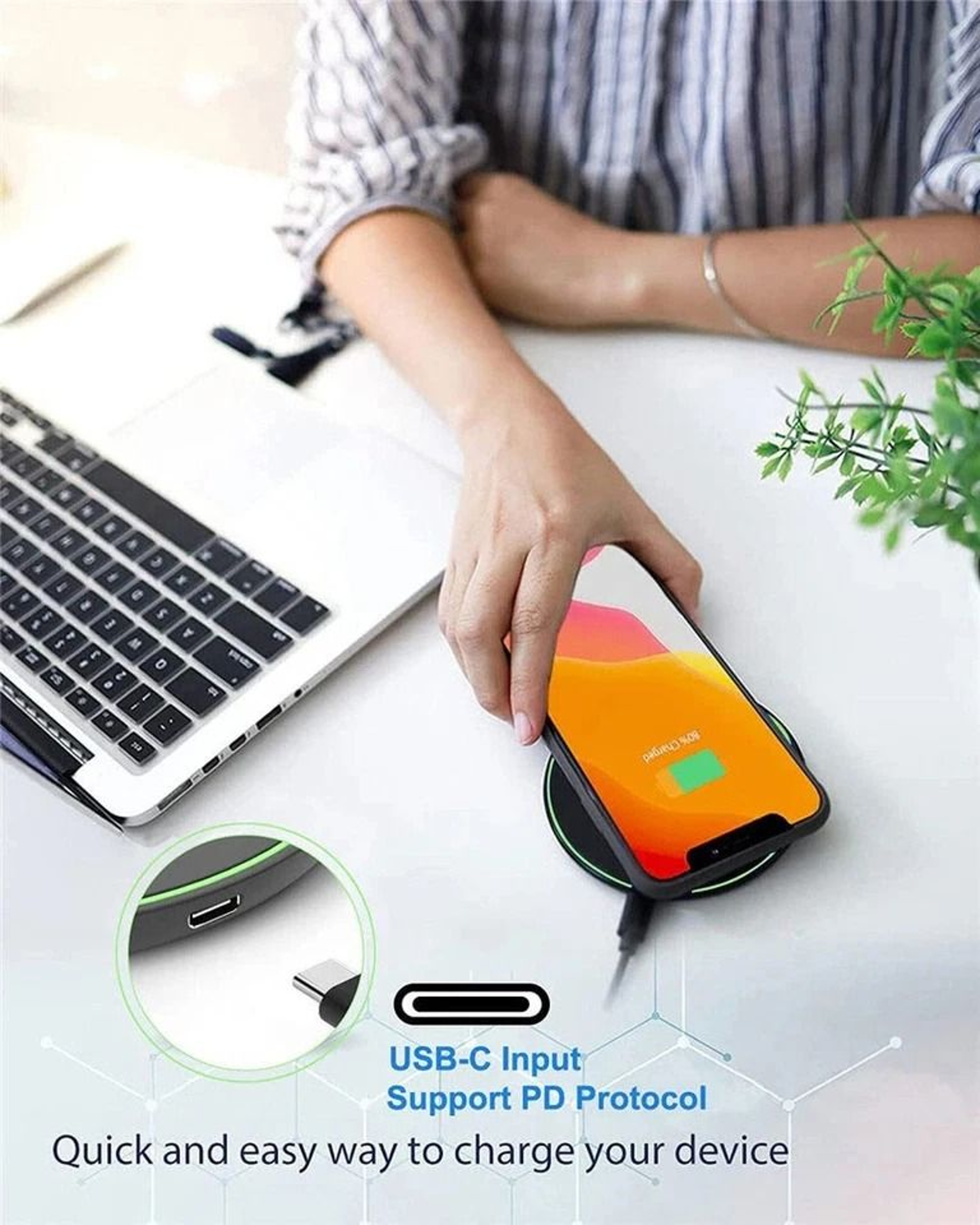 Fast Wireless Charging Pad Slim Case Friendly Charger 1