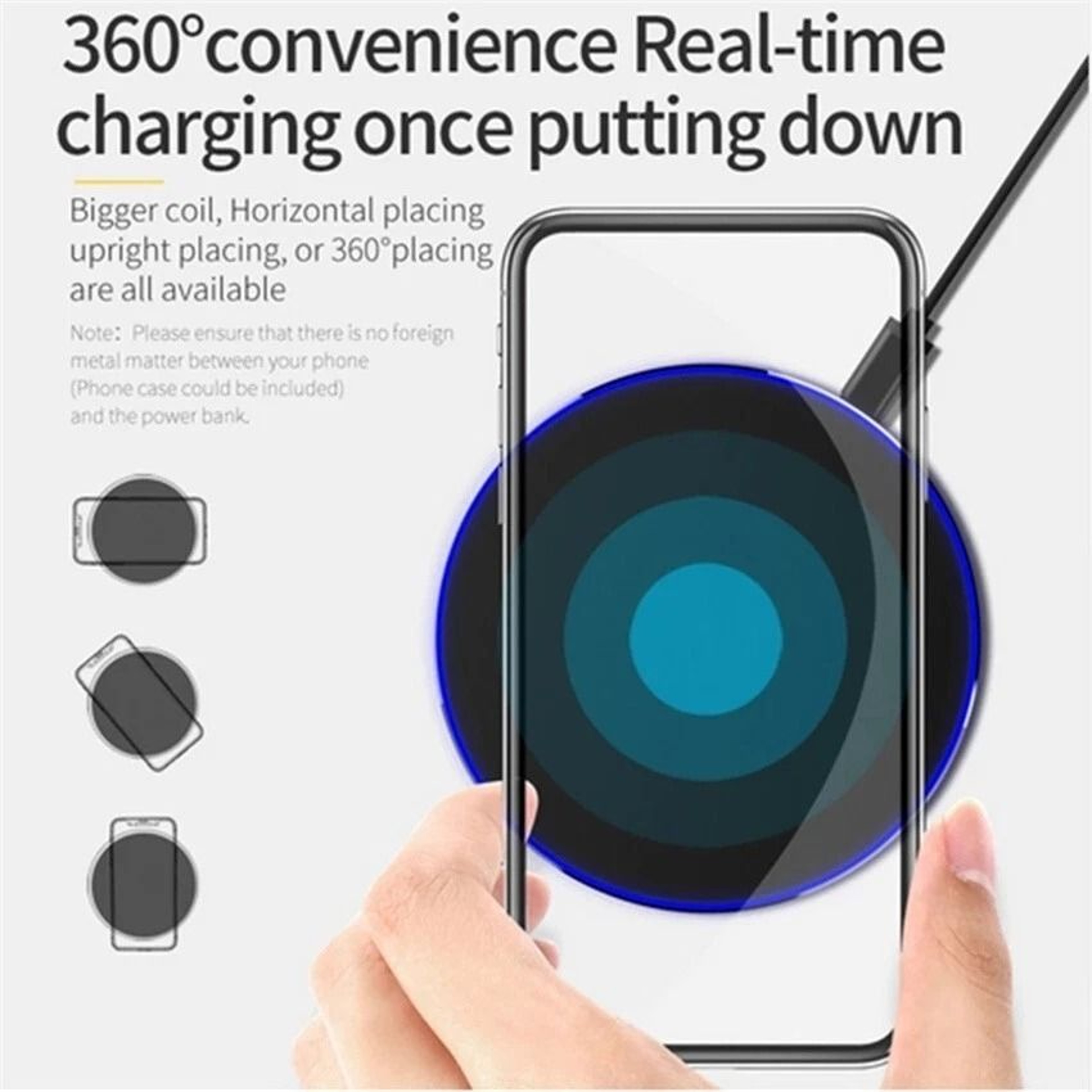 Fast Wireless Charging Pad Slim Case Friendly Charger 9