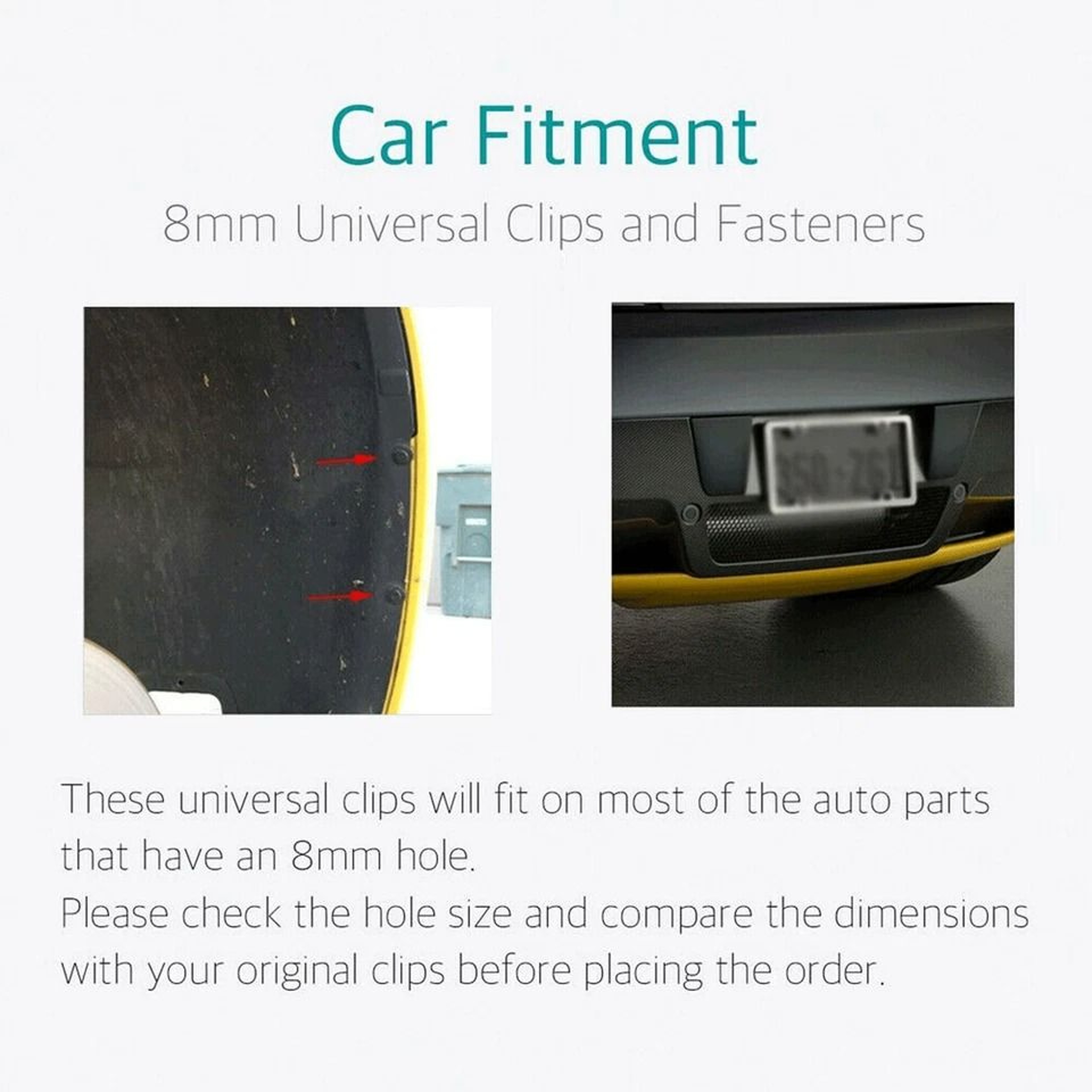 Universal Car Bumper Clips Push Rivet Fasteners Nylon Trim Retainer Set For Fender And Panel Repair 6