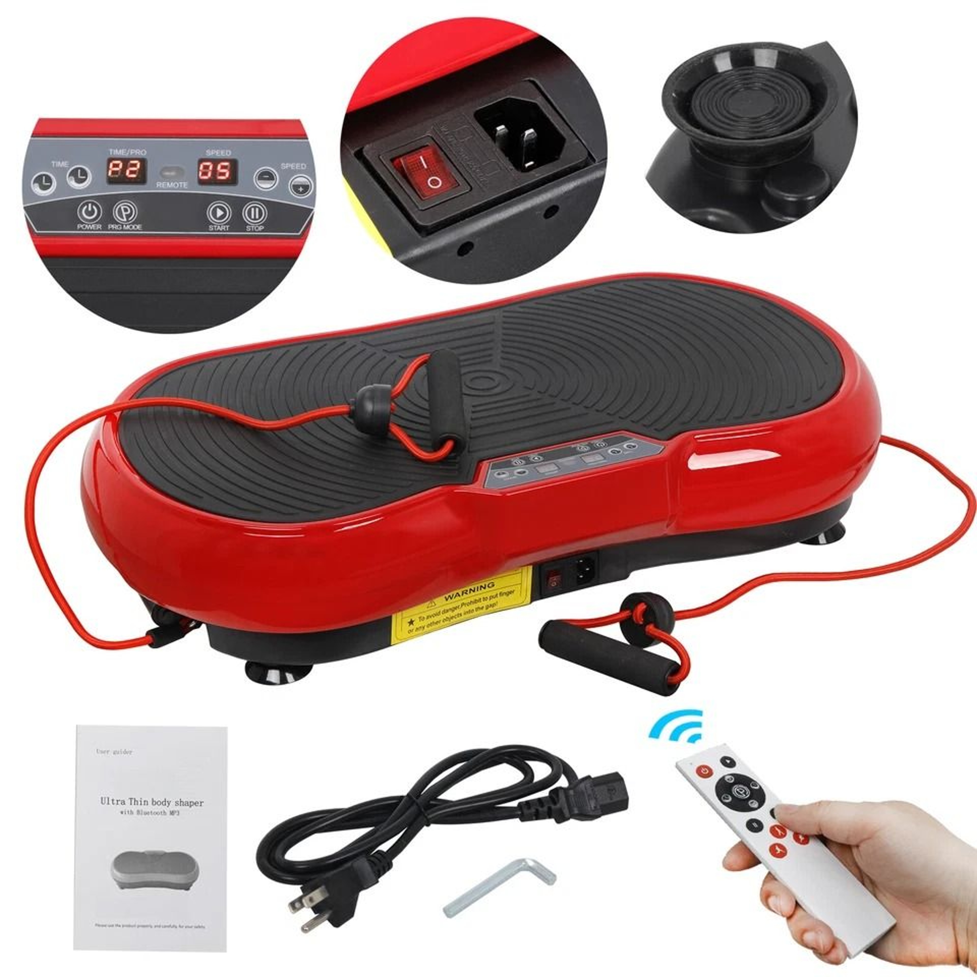 Crazy Fit Pro Vibration Platform Machine With Bluetooth  Resistance Bands For Full Body Workout 7