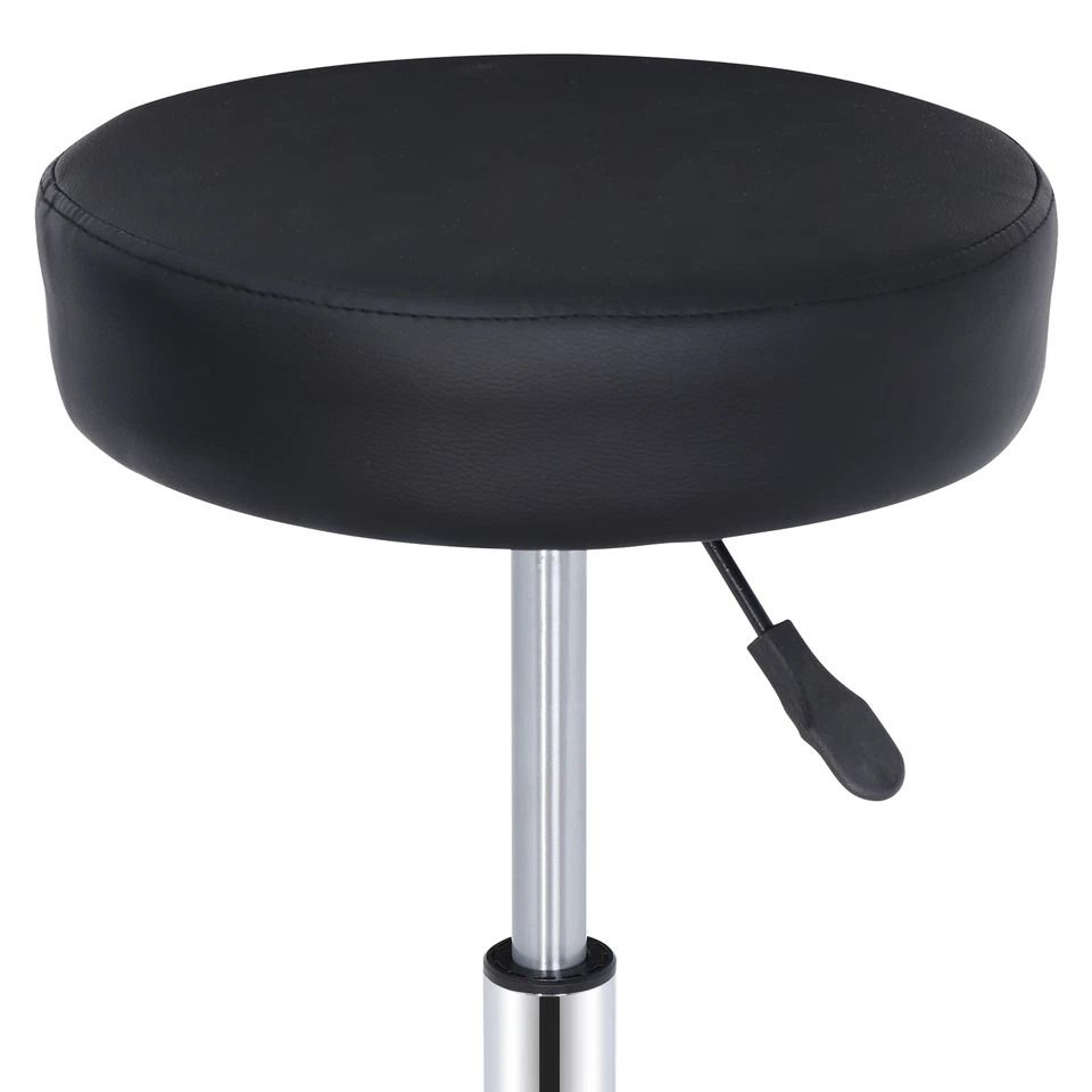 Hydraulic Adjustable Salon Stool Rolling PU Leather Tattoo Chair With Swivel Wheels 2