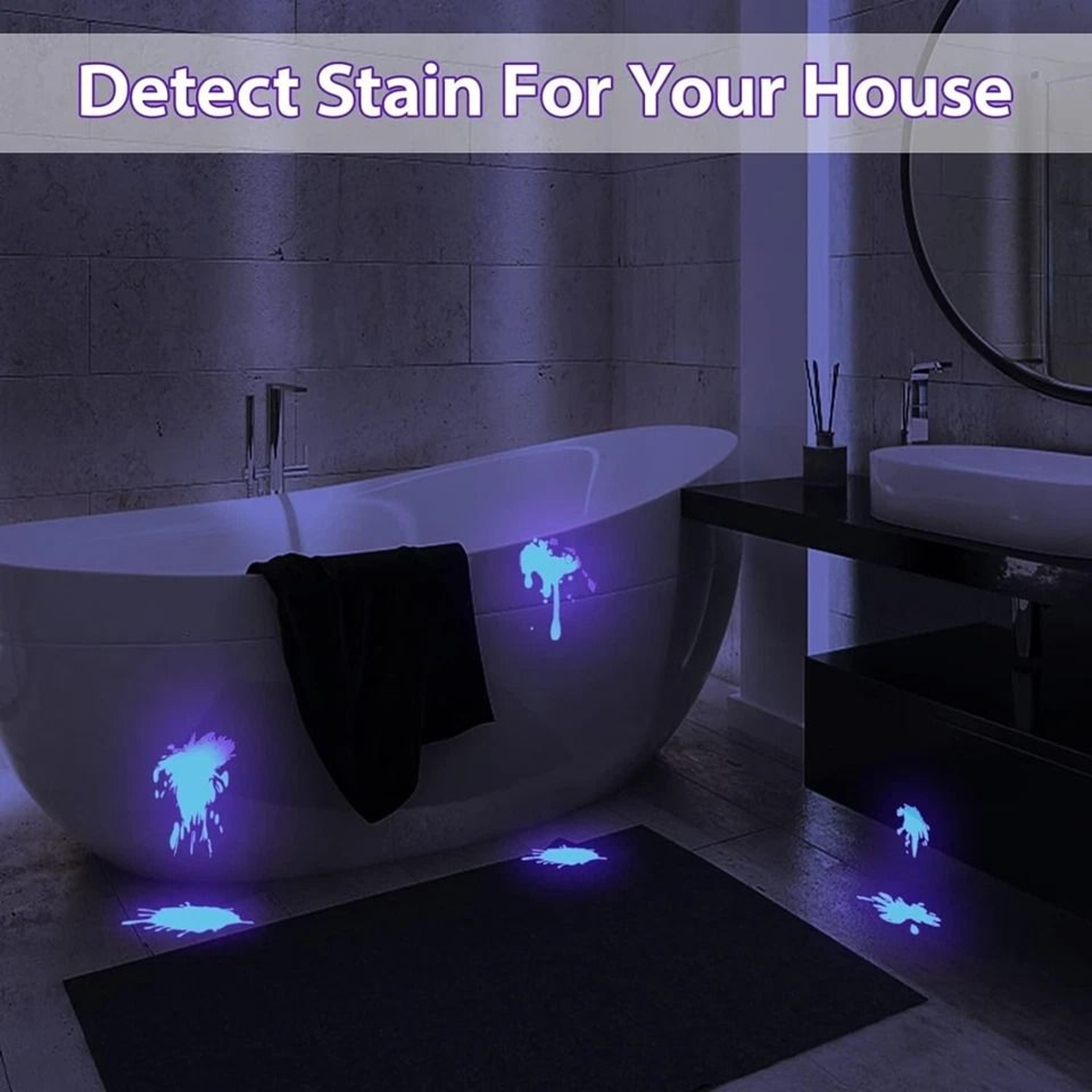 UV Flashlight Detector Torch With Dual Light Zoomable Blacklight For Currency And ID Verification 6