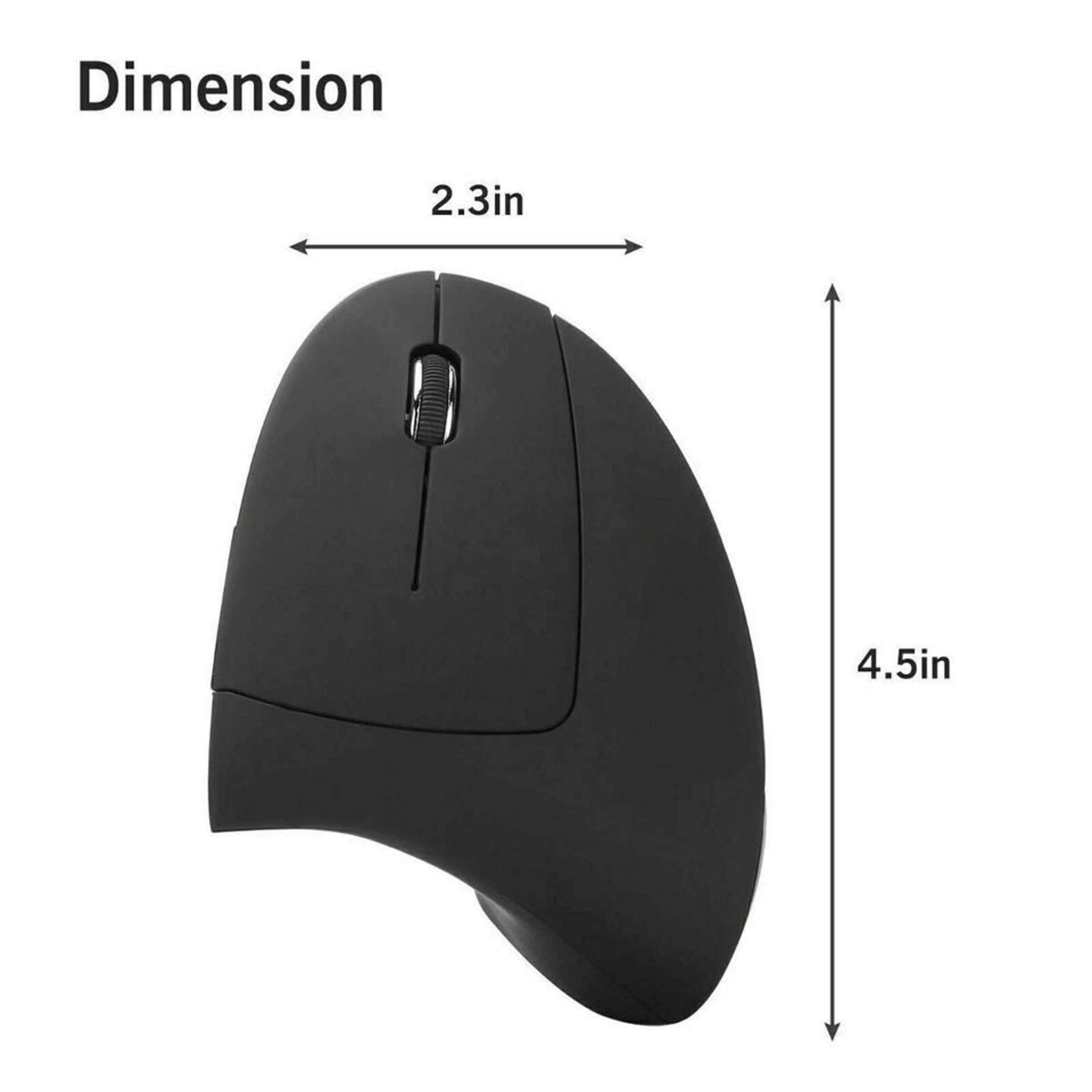 Ergonomic Vertical Wireless Mouse USB Adjustable DPI For Laptop PC Comfort 6