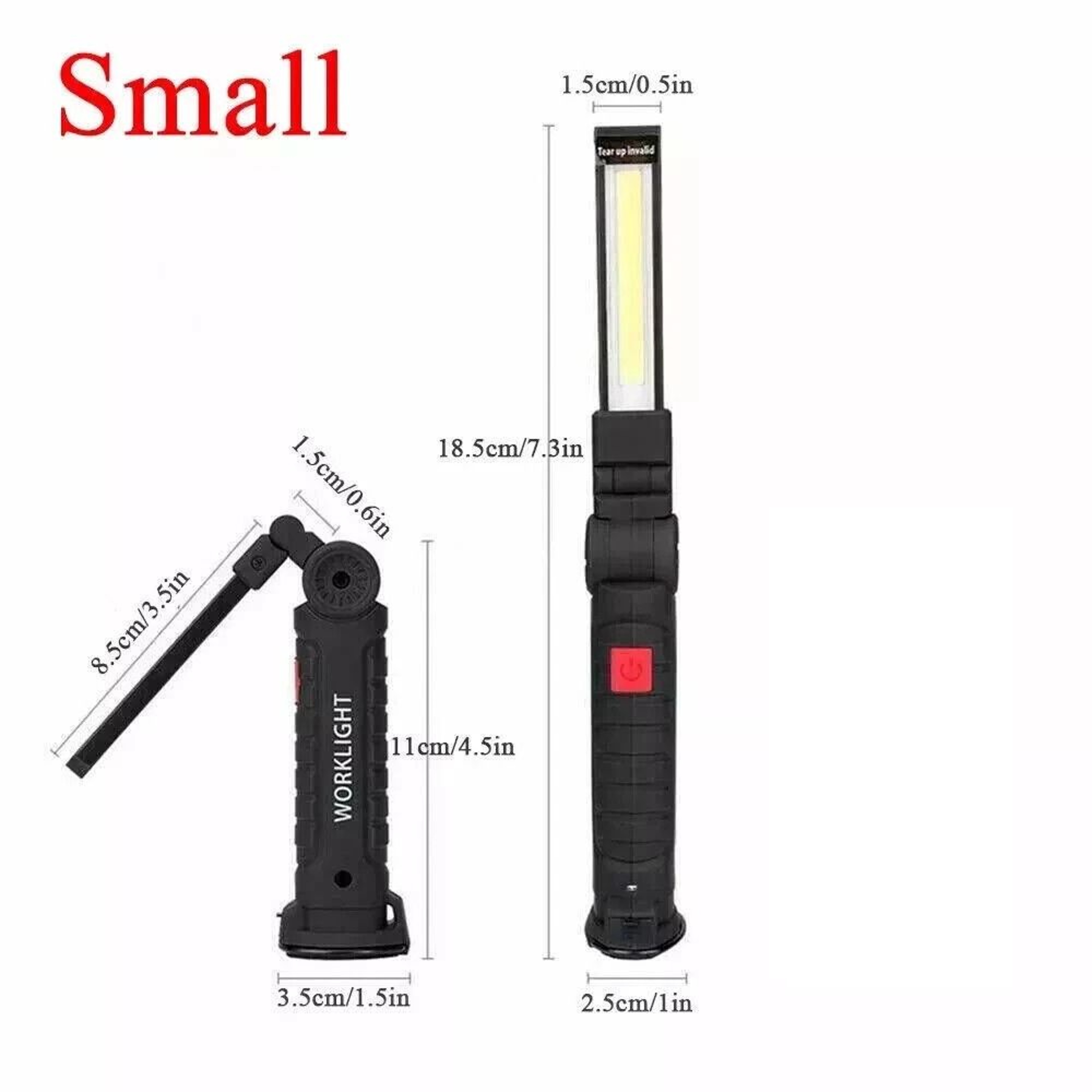 Rechargeable LED Work Light Magnetic COB Mechanic Flashlight With Hook 6