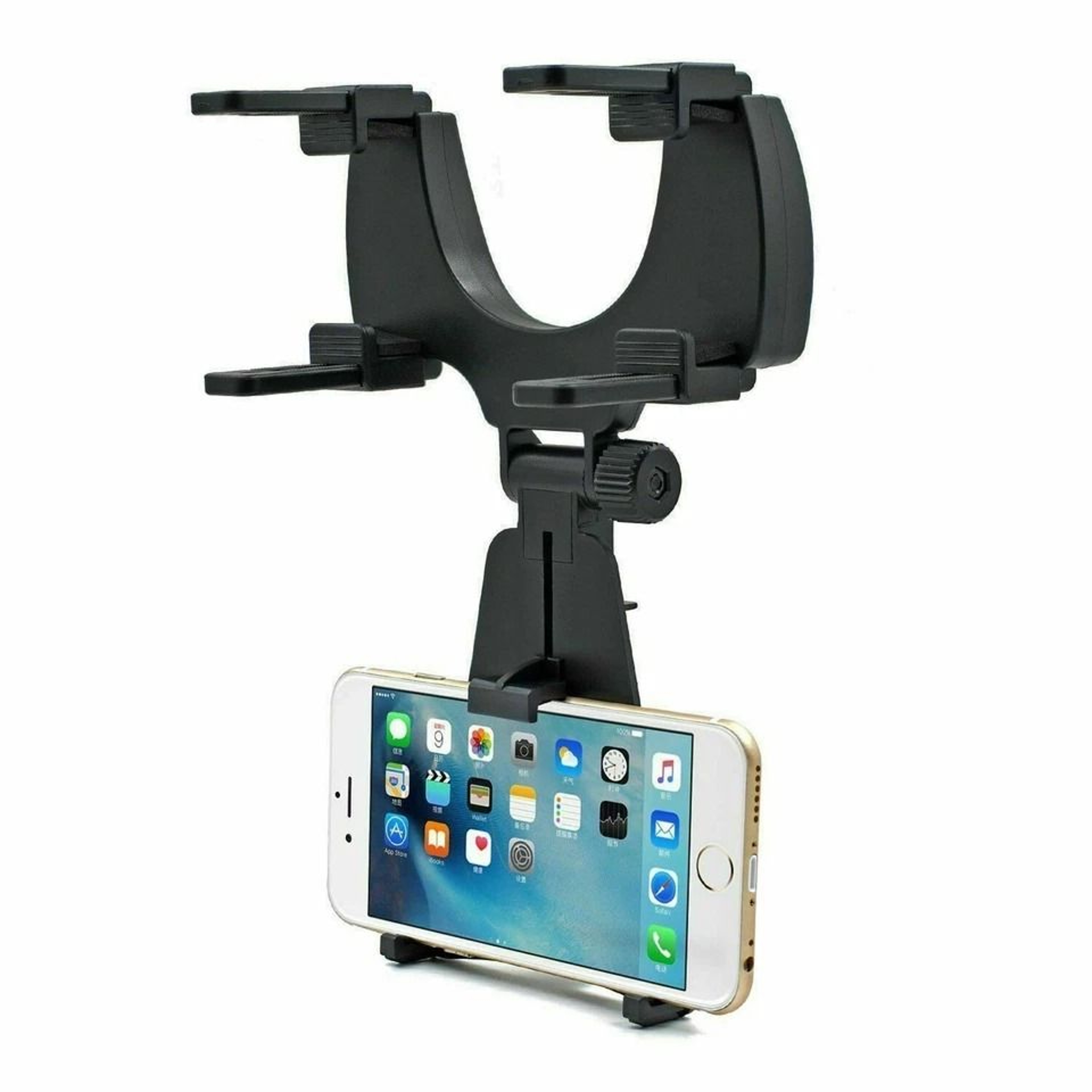 Universal Car Rearview Mirror Phone Holder Mount Hands Free Driving Cradle Adjustable Stand 5