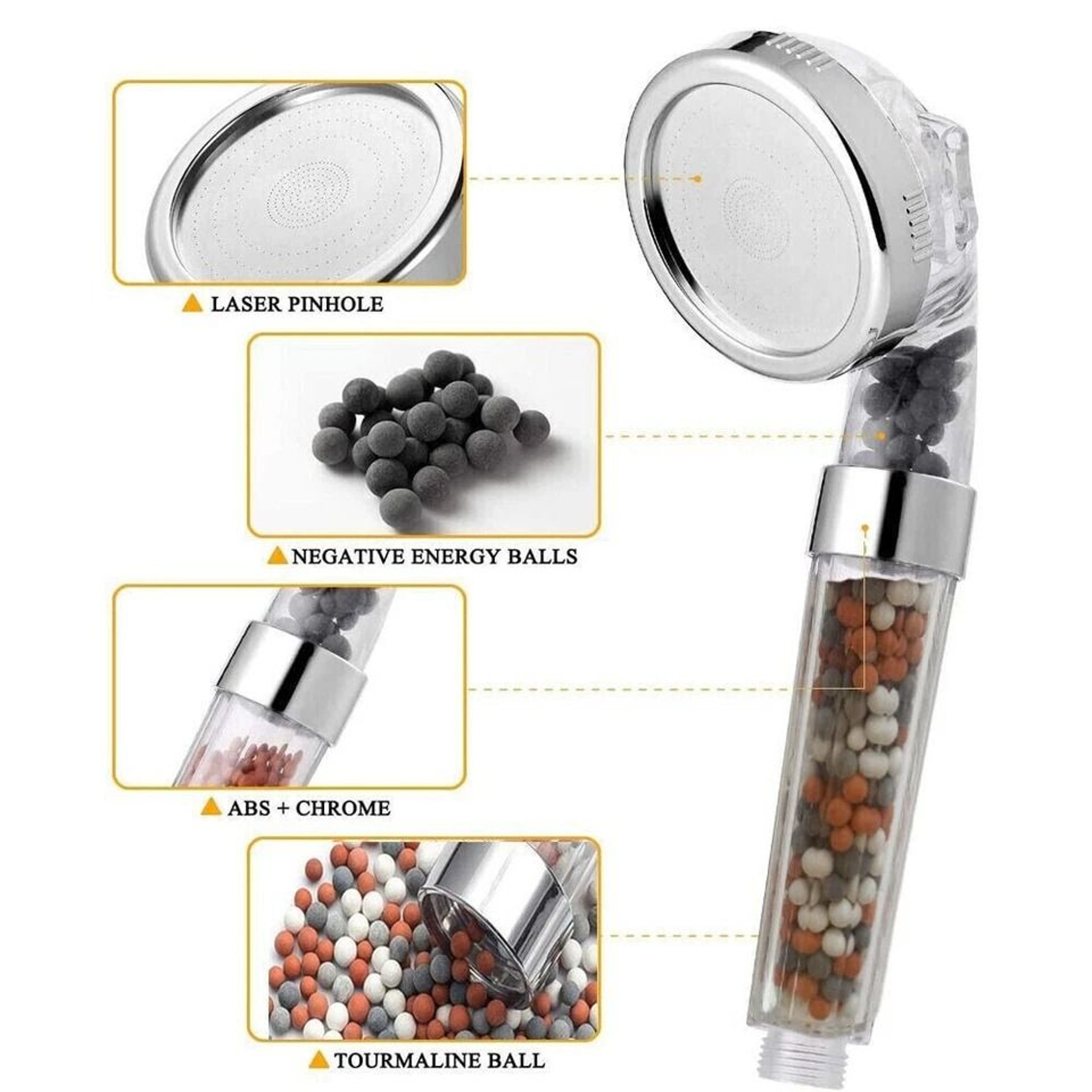 High Pressure Filtered Handheld Shower Head With Hose Water Saving Multi Spray Shower Head 1