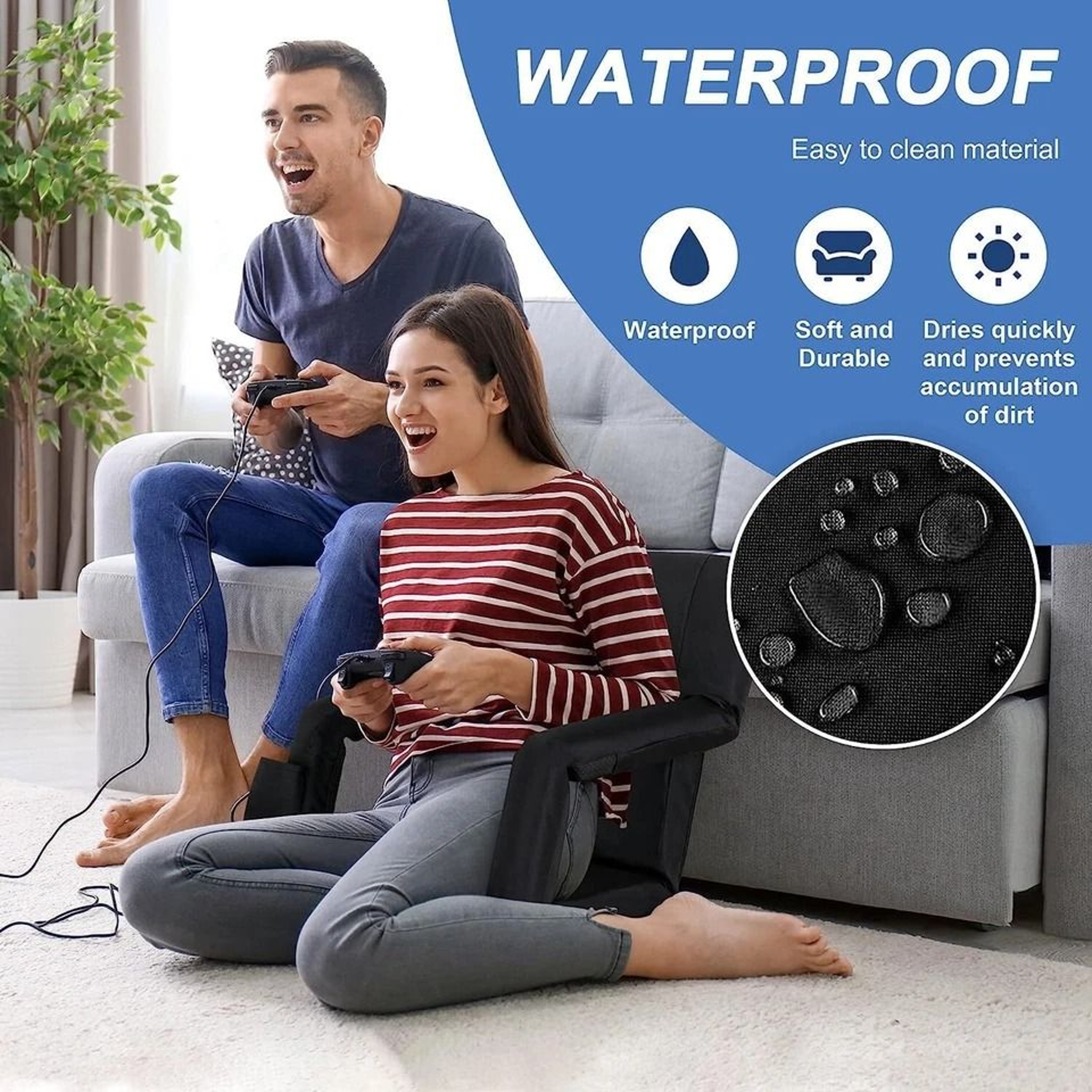 Wide Portable Stadium Seat With Back Support Reclining Bleacher Seat Cushion 10
